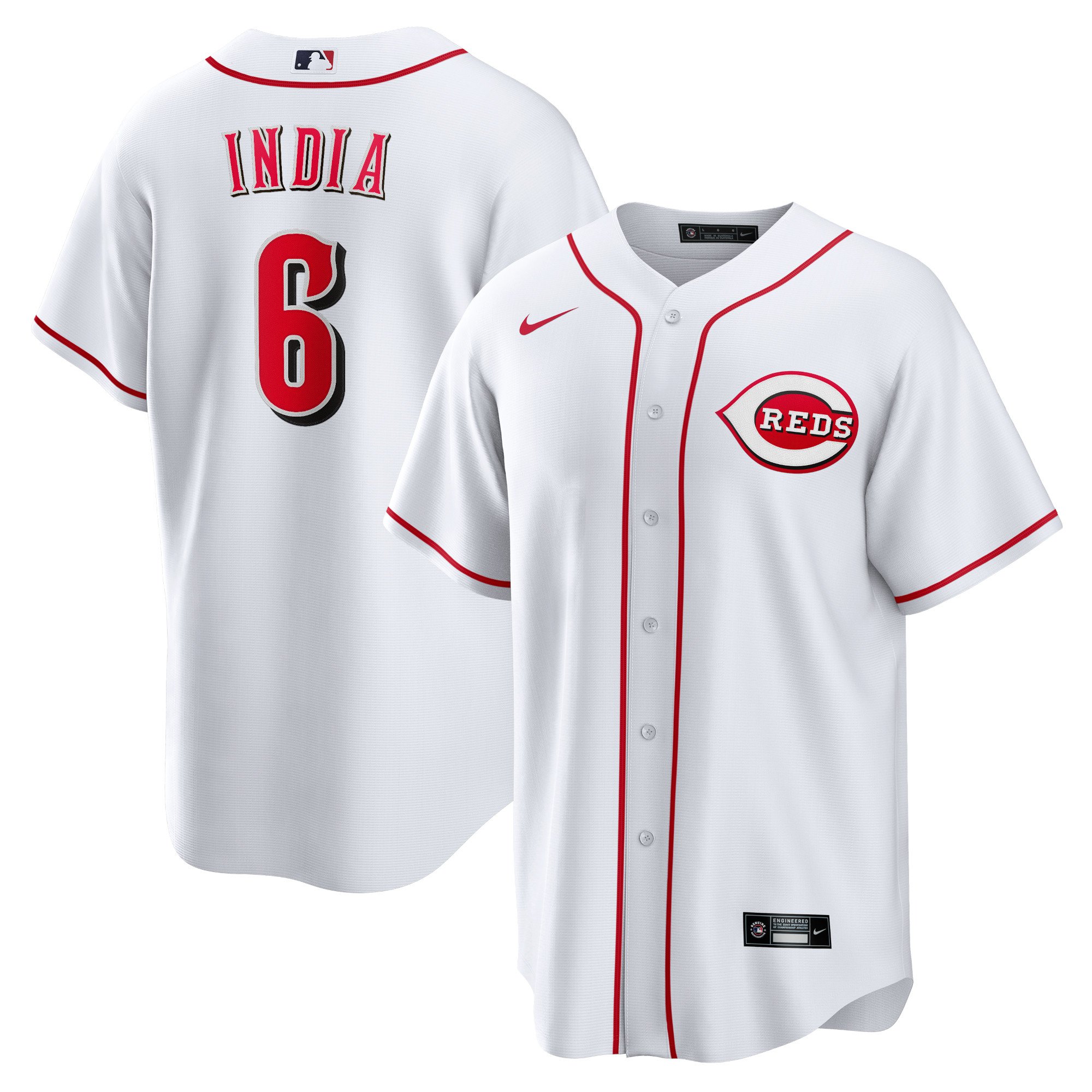 Men's Cincinnati Reds Jonathan India  White Replica Player Jersey