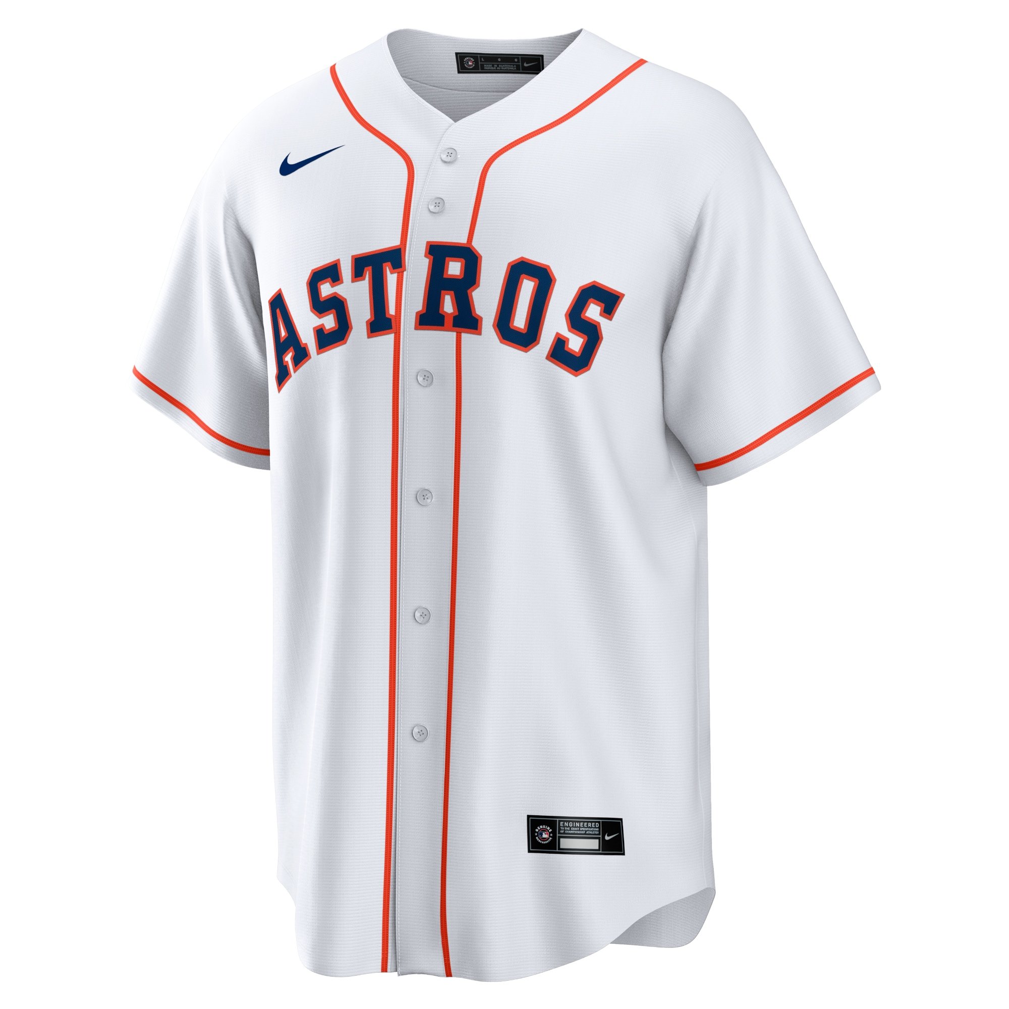 Men's Houston Astros Jose Altuve  White Home Replica Player Name Jersey