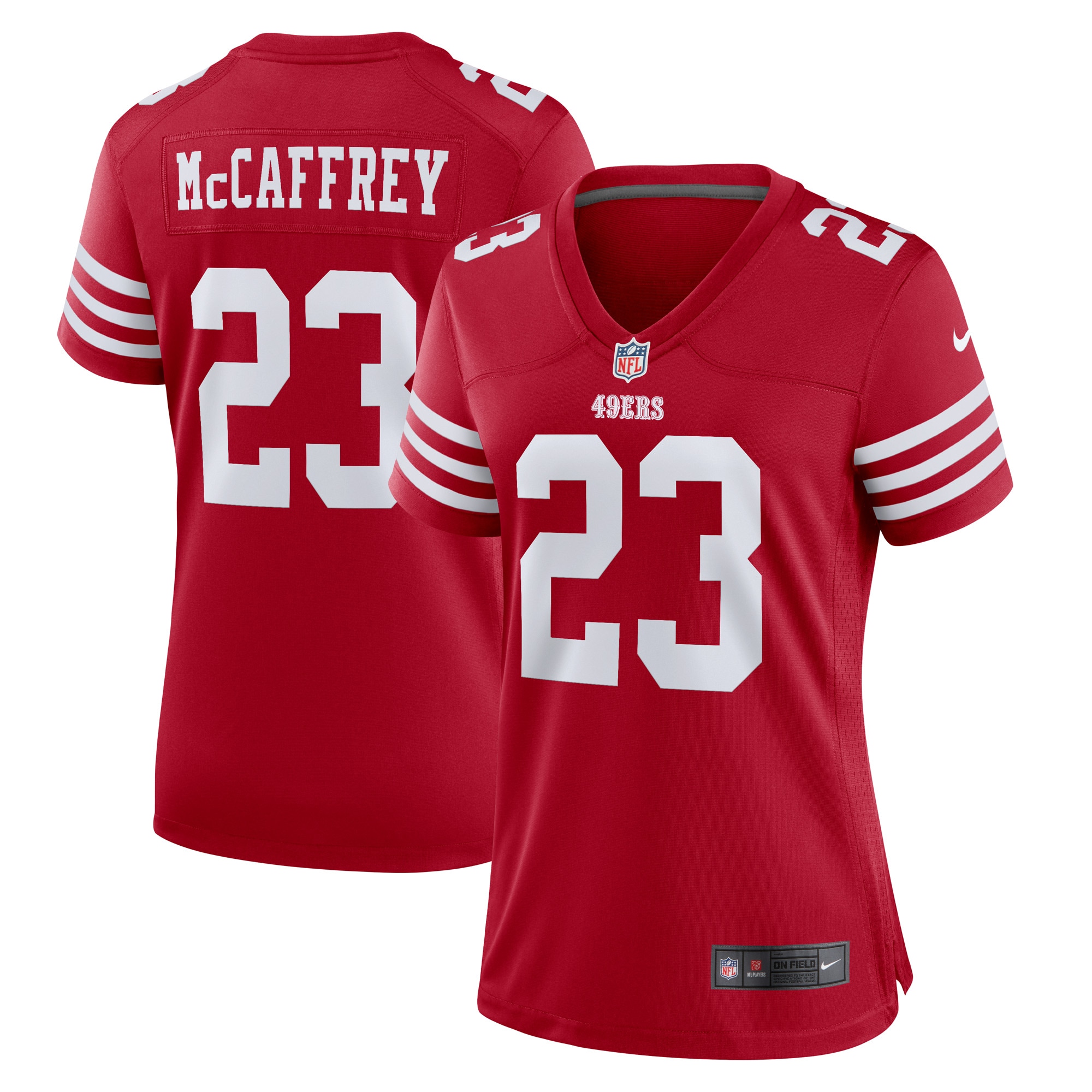 Christian McCaffrey San Francisco 49ers  Women's Game Player Jersey - Scarlet