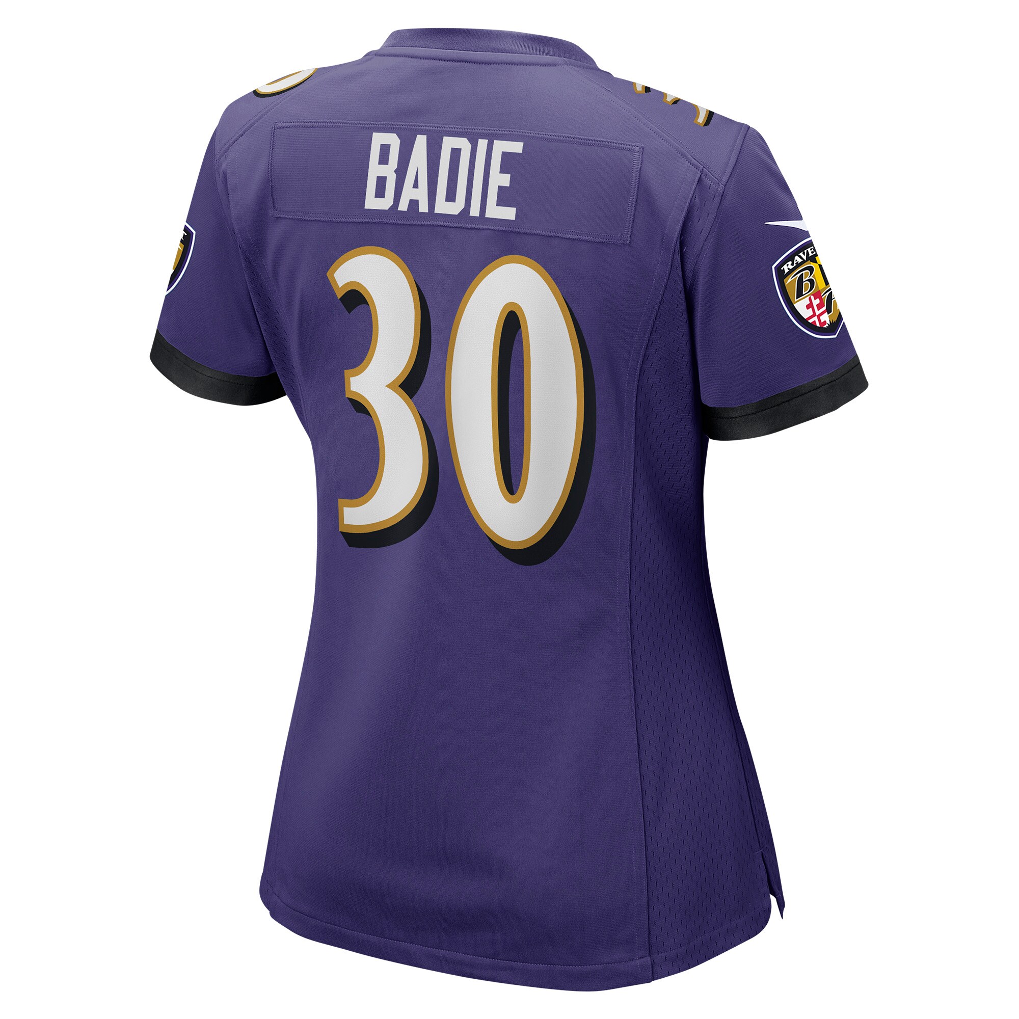 Tyler Badie Baltimore Ravens  Women's Player Game Jersey - Purple