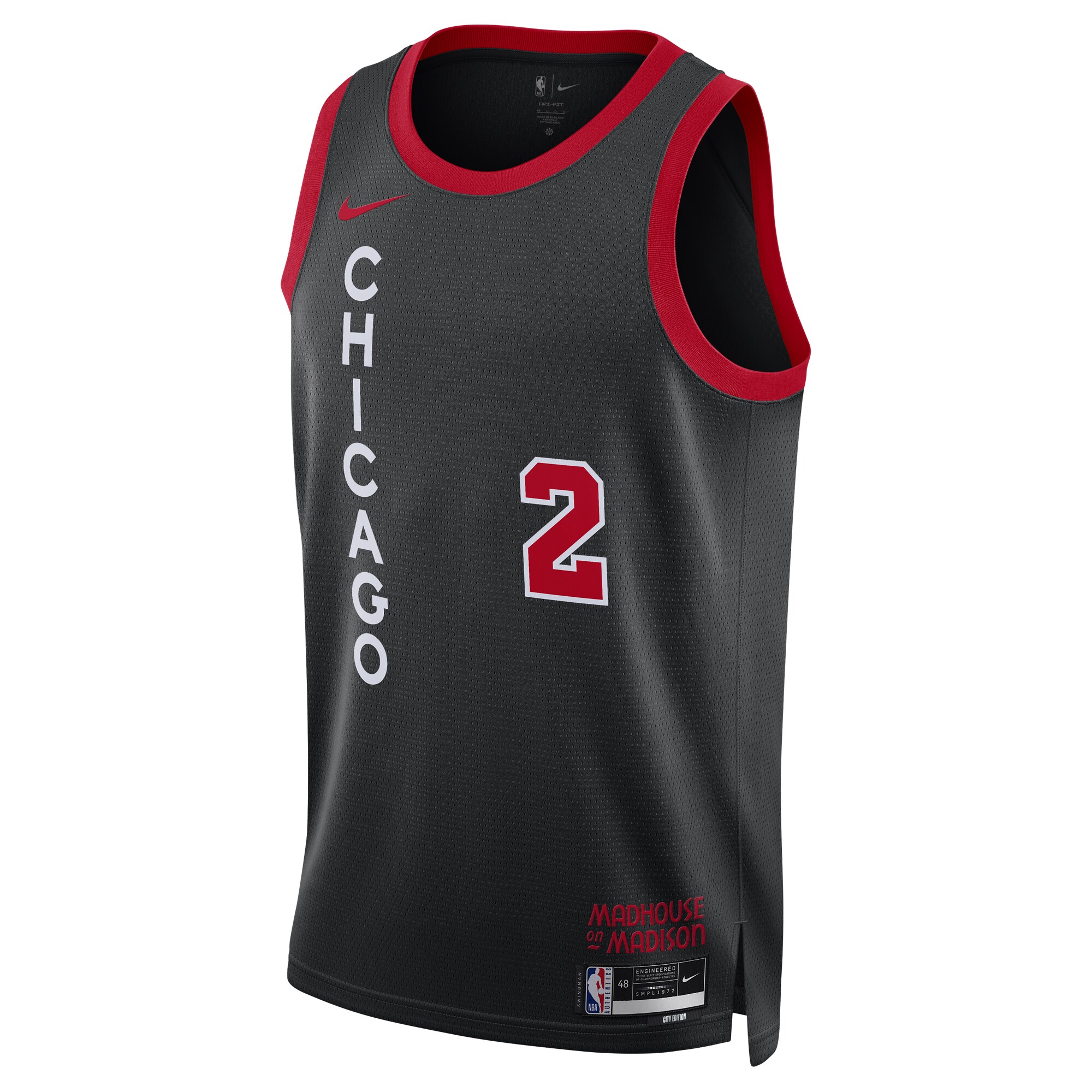 Unisex Chicago Bulls Lonzo Ball  Black 2023/24 Swingman Jersey - City Edition