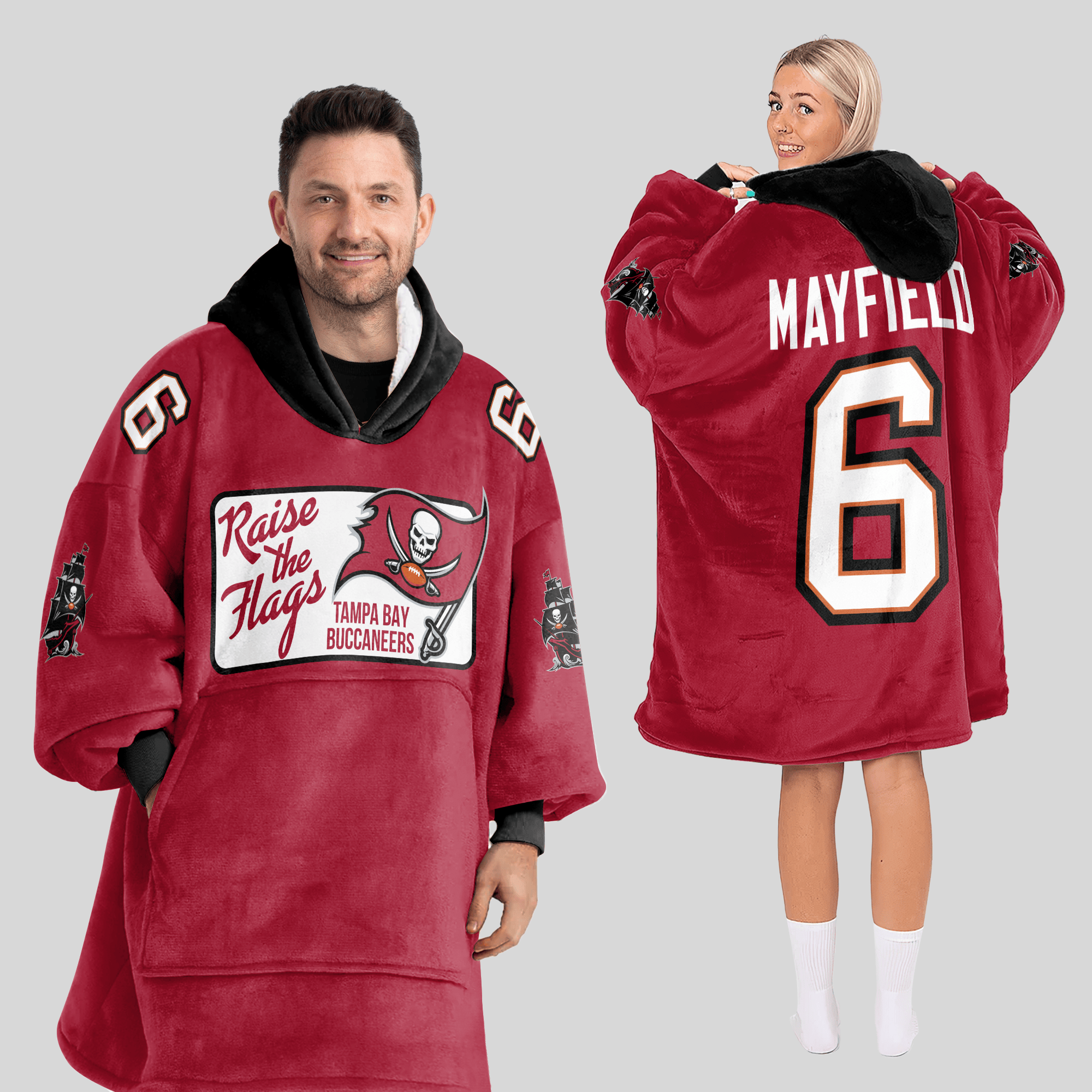 Tampa Bay Football Unisex Blanket Hoodie