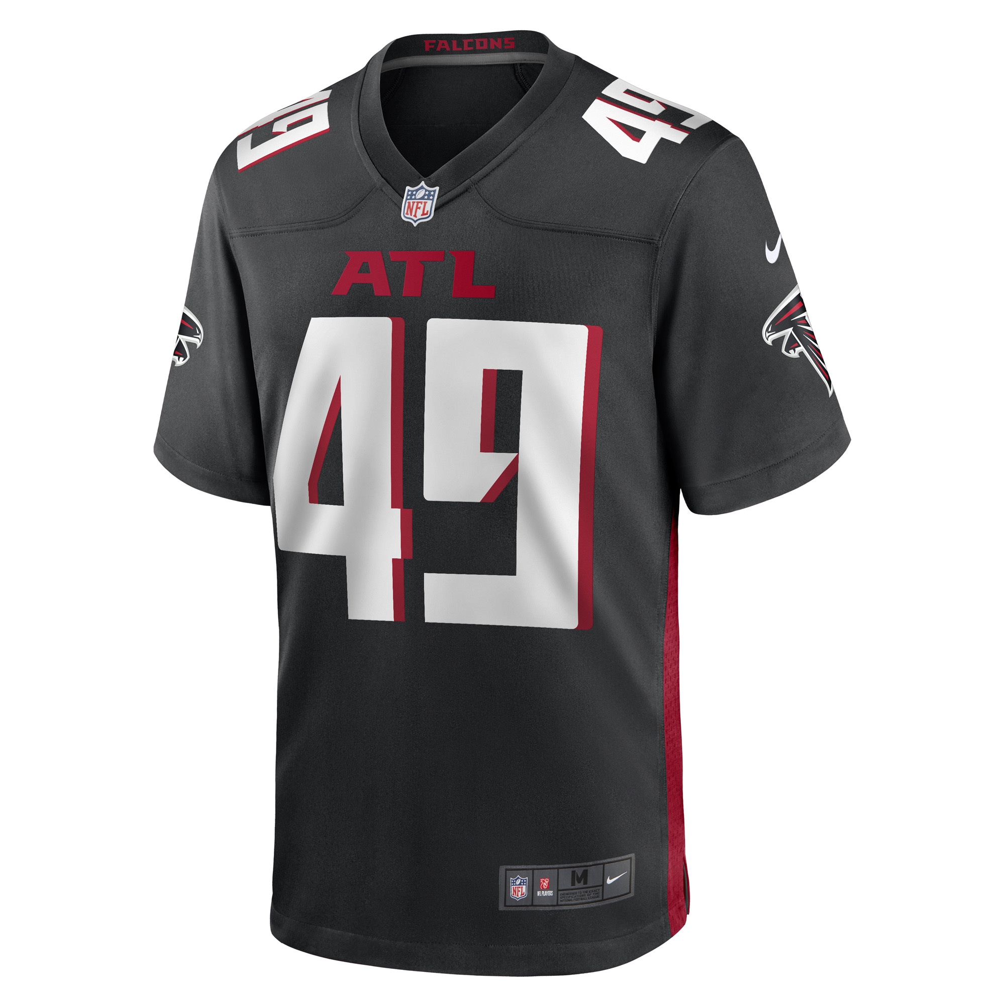 Brailford Atlanta Falcons  Game Player Jersey - Black