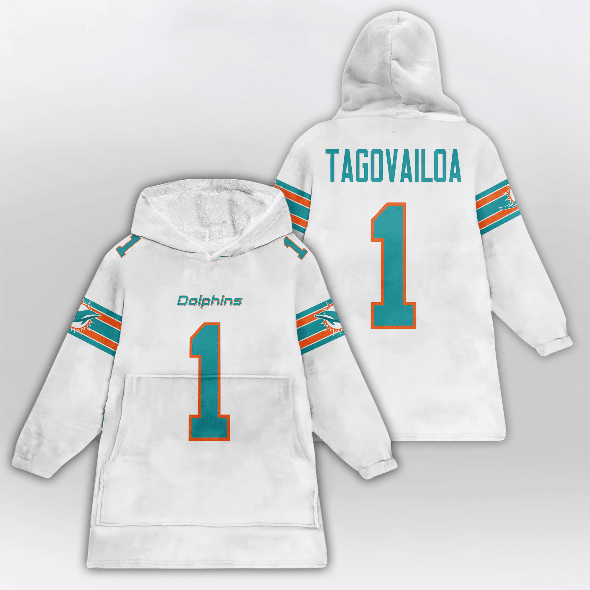 Kid 1 Miami Football Unisex Blanket Hoodie