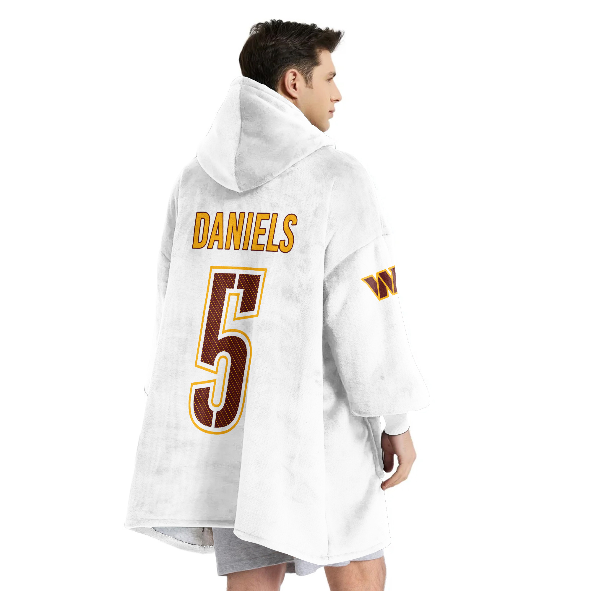 Adult J.D 5 Washington Football Unisex Blanket Hoodie