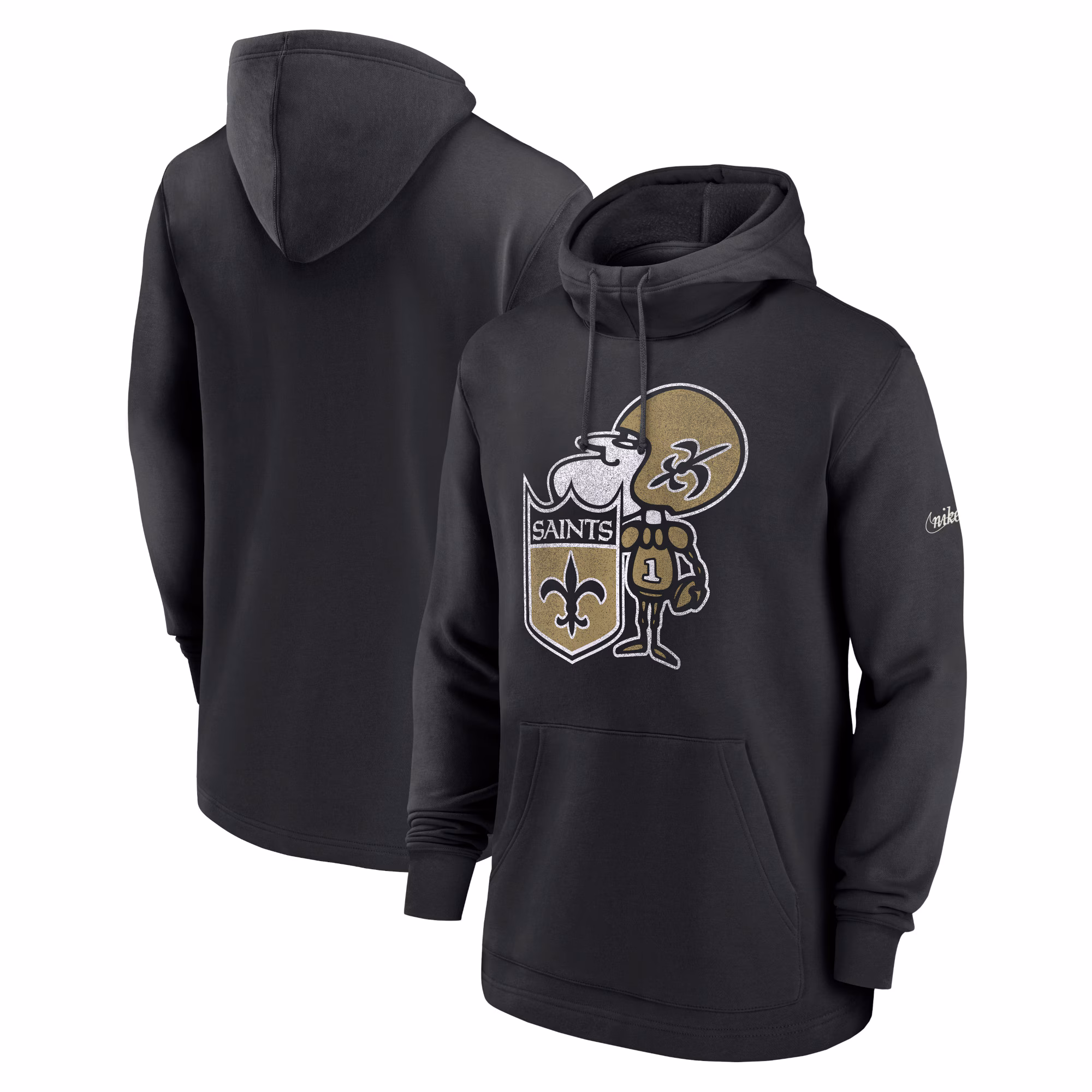 New Orleans Saints Classic Pullover Hoodie - Black