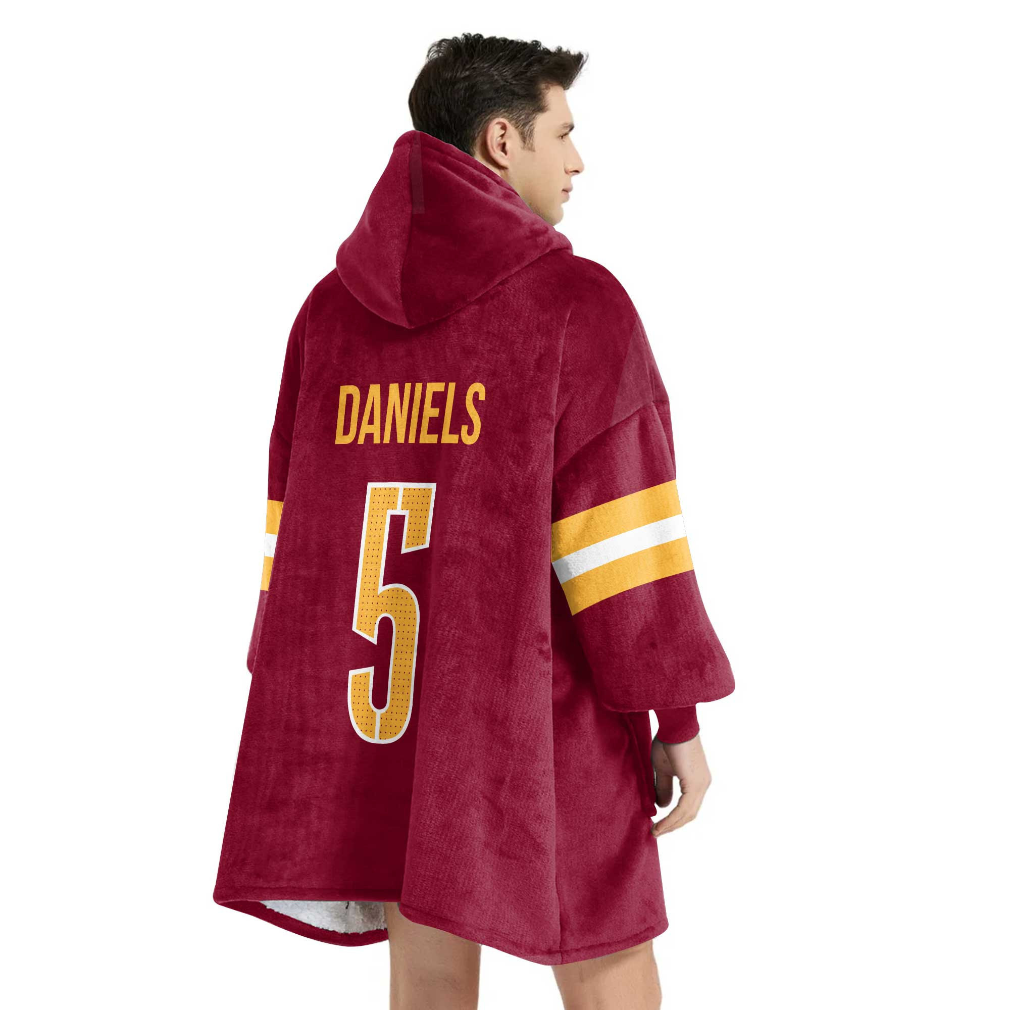 Adult 5 Washington Football Unisex Blanket Hoodie