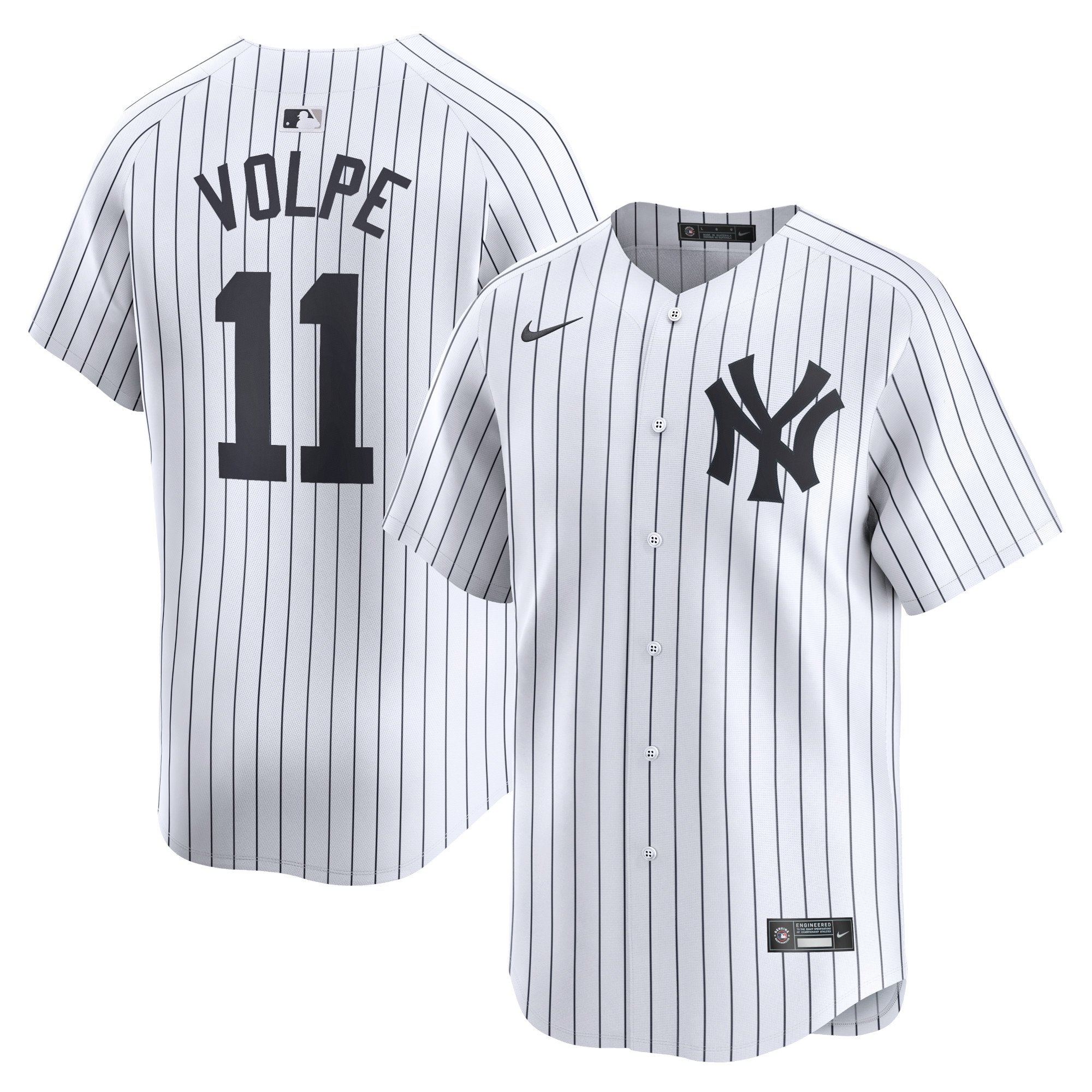 Men's New York Yankees #11 Anthony Volpe  White Home Limited Player Jersey
