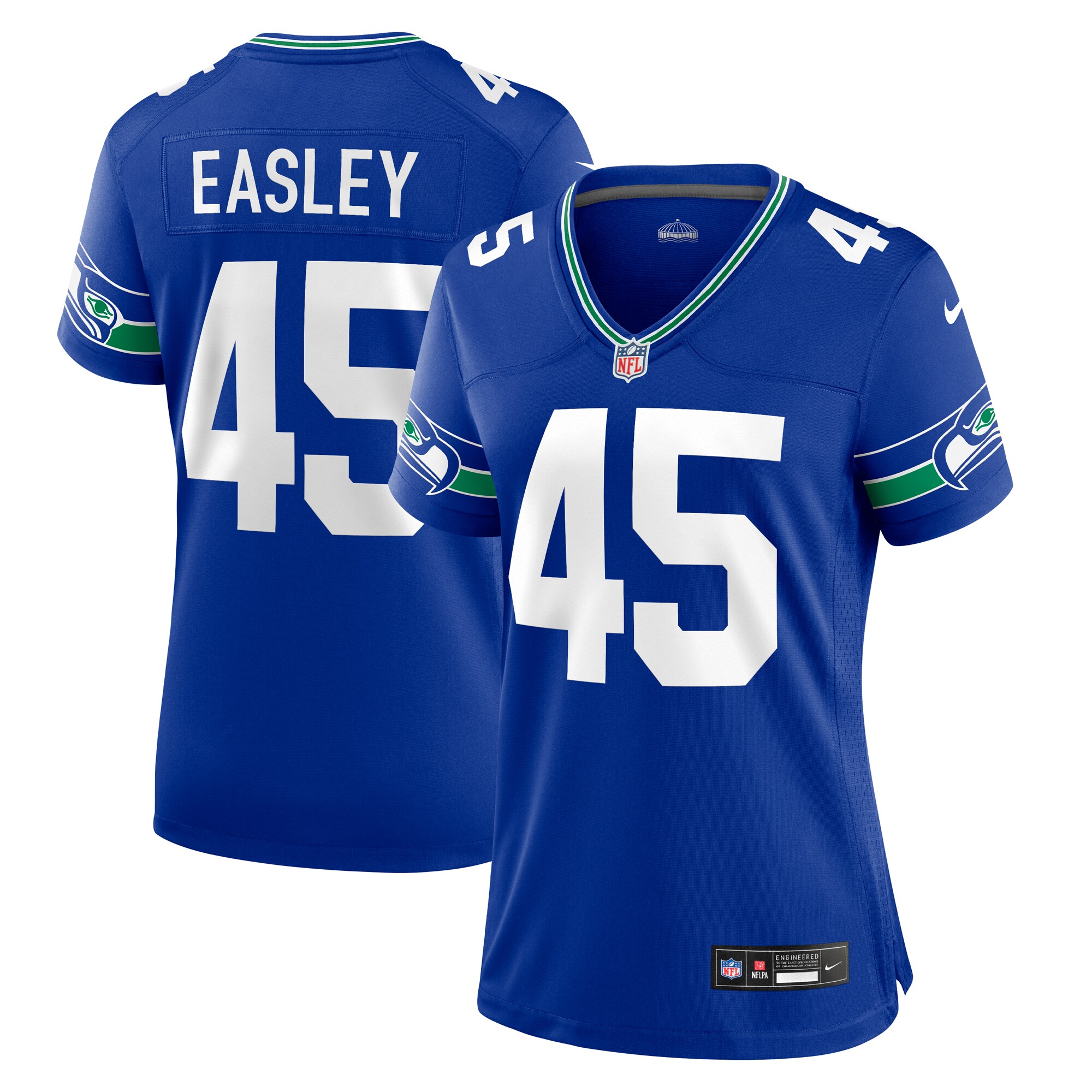 Kenny Easley Seattle Seahawks Women's Throwback Retired Player Game Jersey - Royal