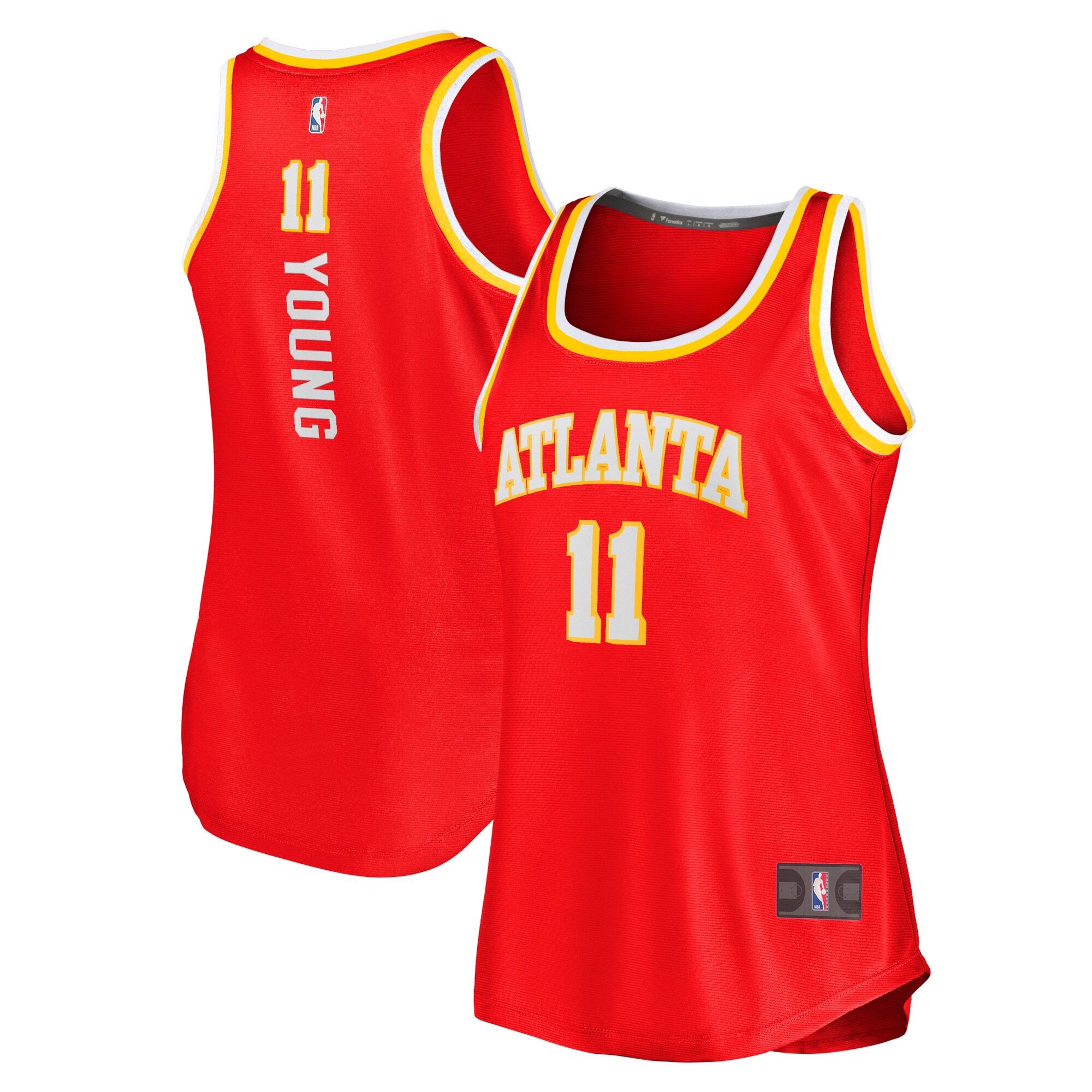 Trae Young Atlanta Hawks  Women's 2020/21 Fast Break Tank Jersey - Icon Edition - Red