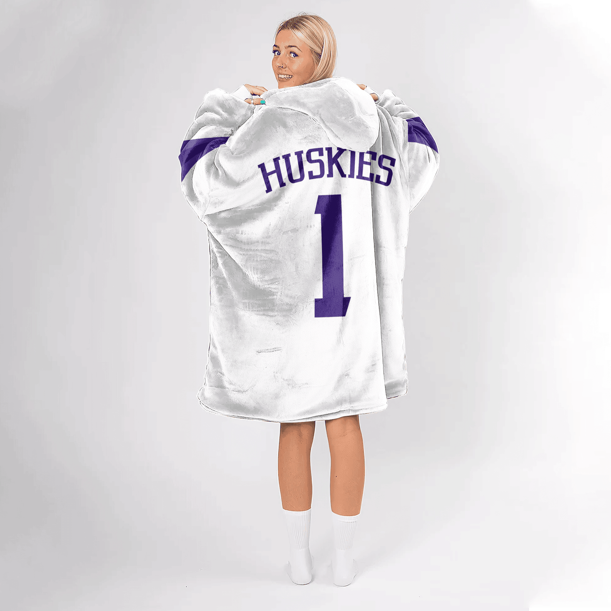 Adult 1 Washington Football Unisex Blanket Hoodie