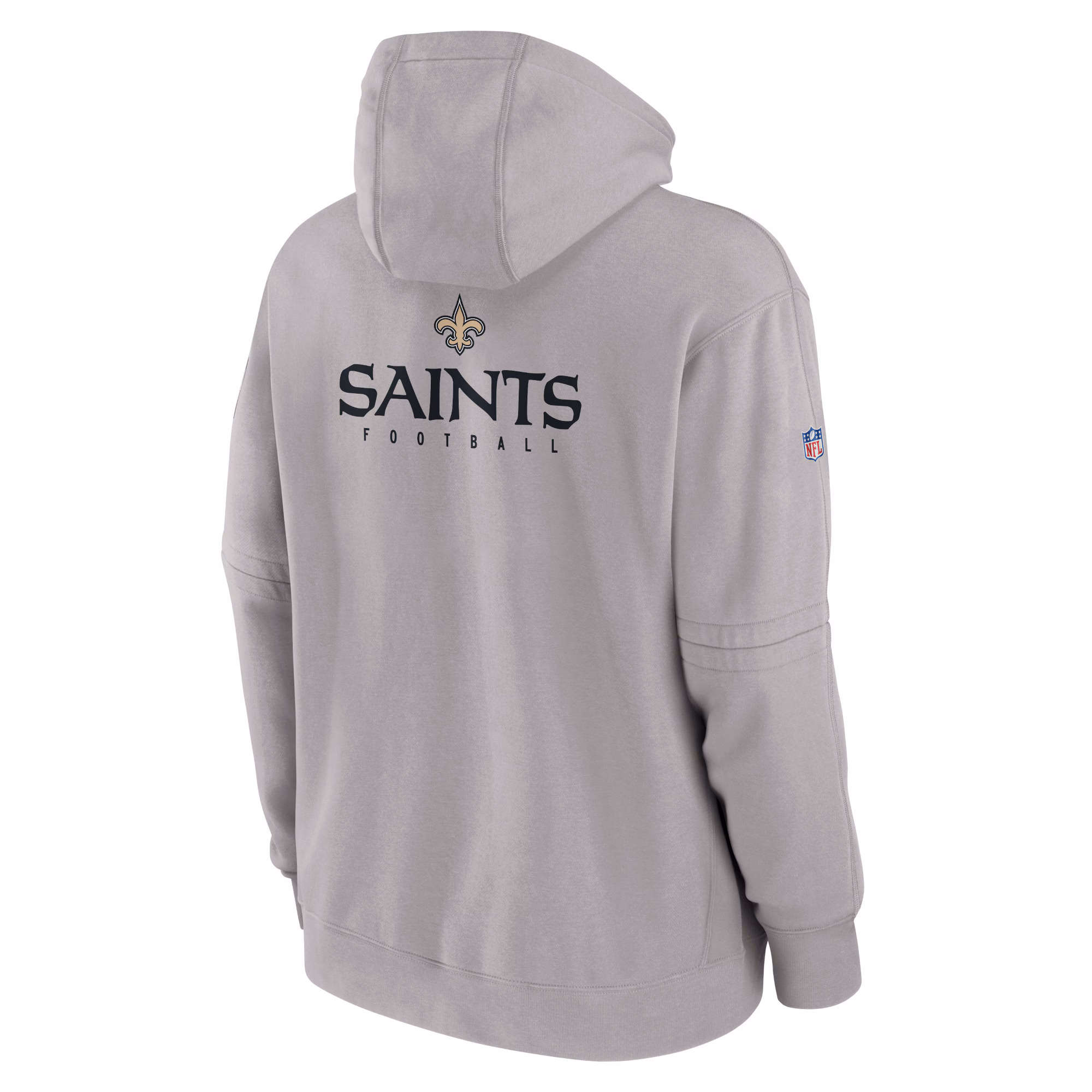 New Orleans Saints Sideline Club Fleece Pullover Hoodie - Gray