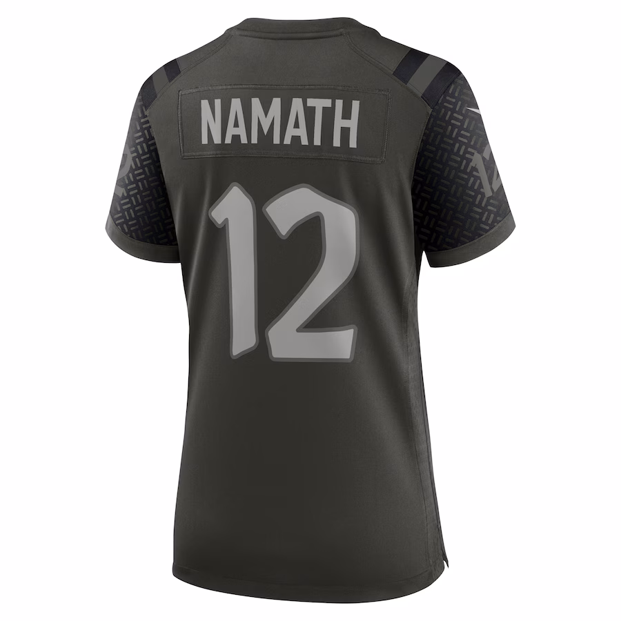 Joe Namath #12 New York Jets Women's 2025 Rivalries Collection Retired Player Game Jersey - Gotham Green