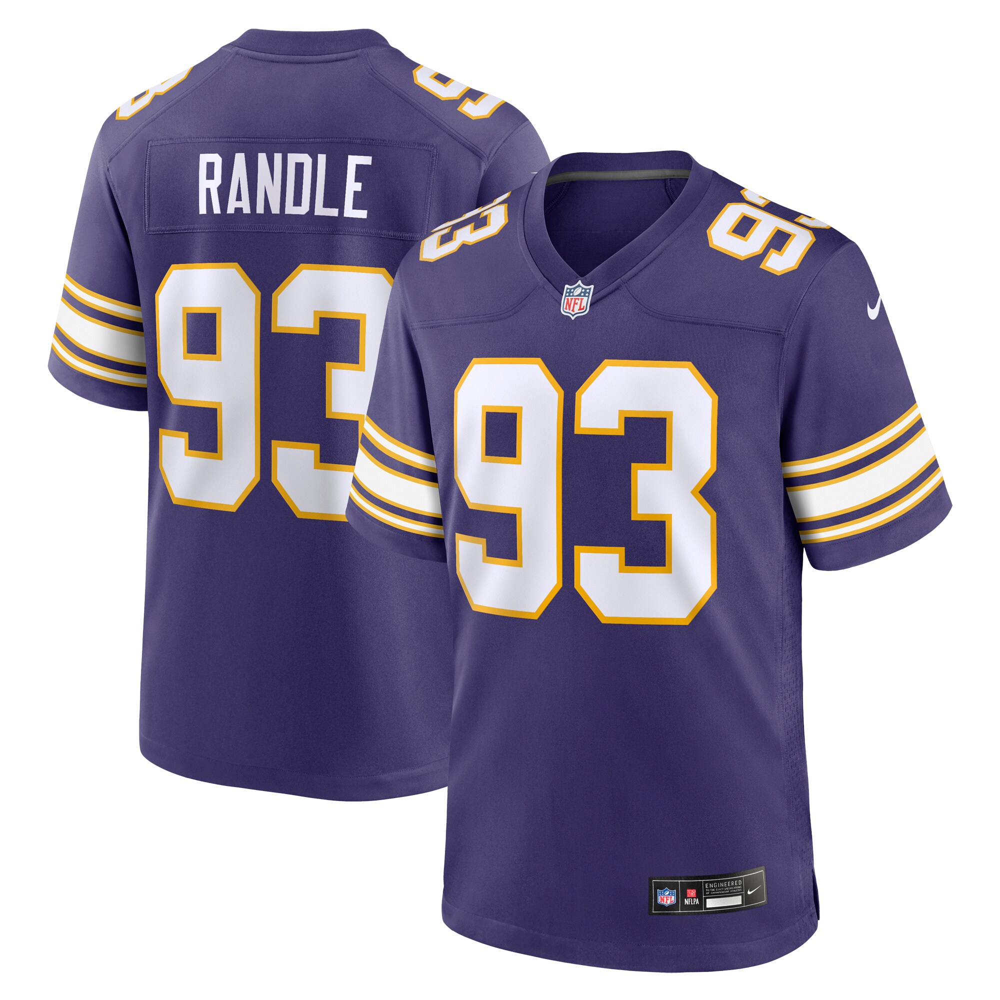 John Randle Minnesota Vikings  Classic Player Game Jersey - Purple