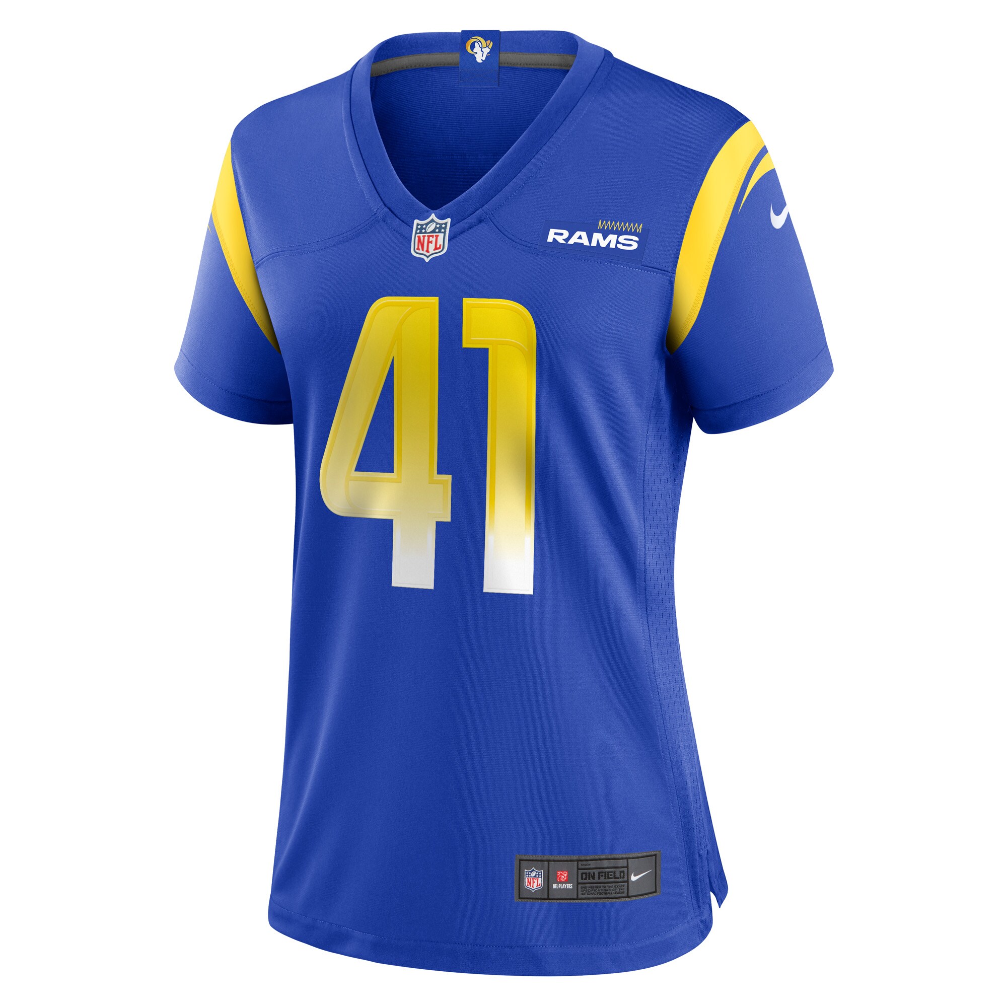 Dan Isom Los Angeles Rams  Women's Game Player Jersey - Royal