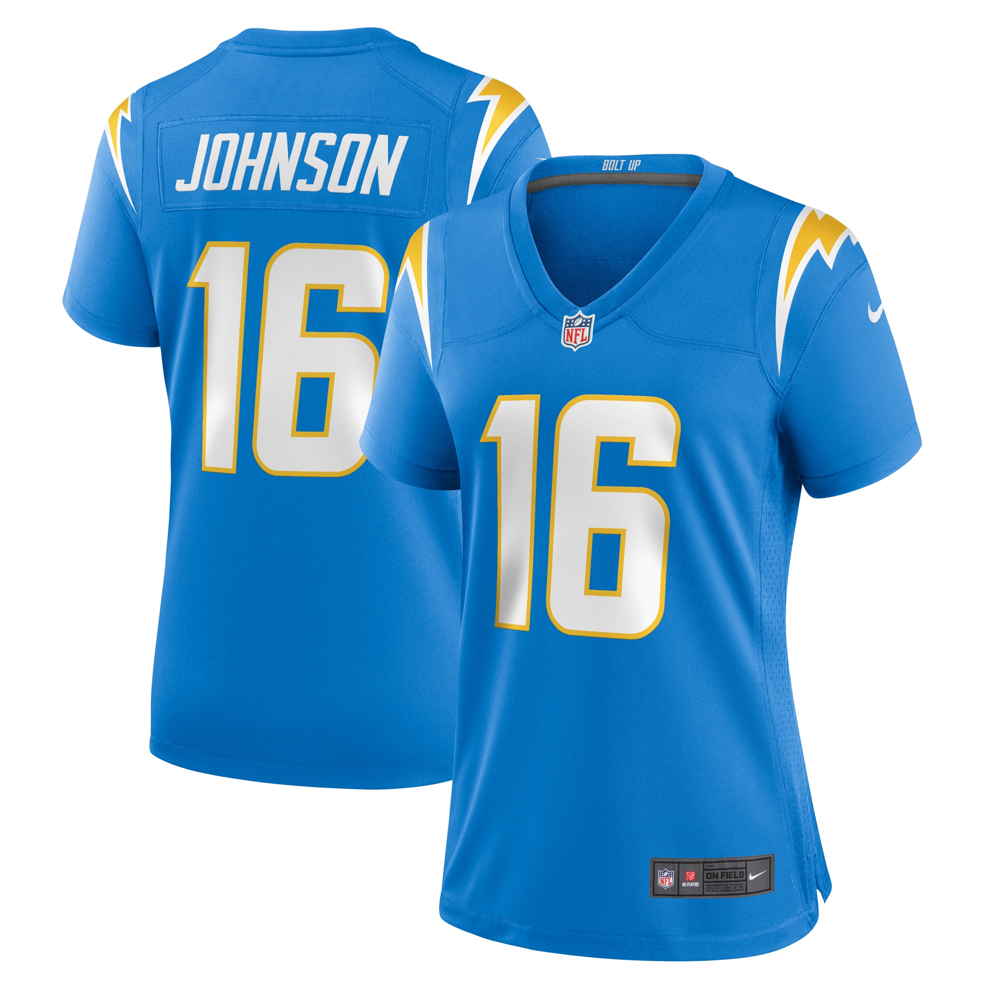 Tyler Johnson Los Angeles Chargers Women's Team Game Jersey -  Powder Blue