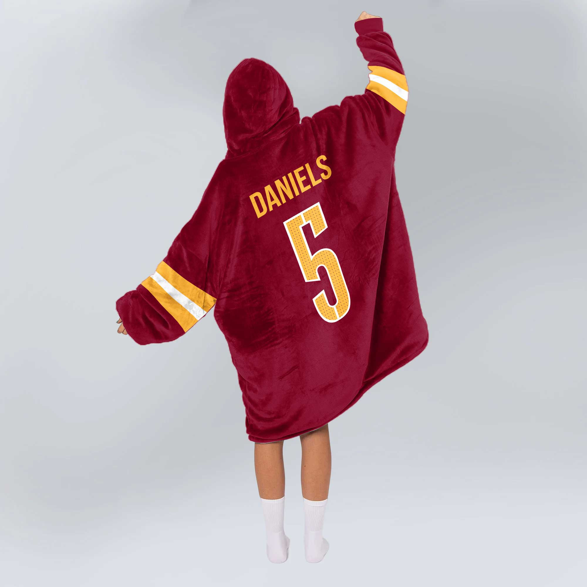 Adult 5 Washington Football Unisex Blanket Hoodie