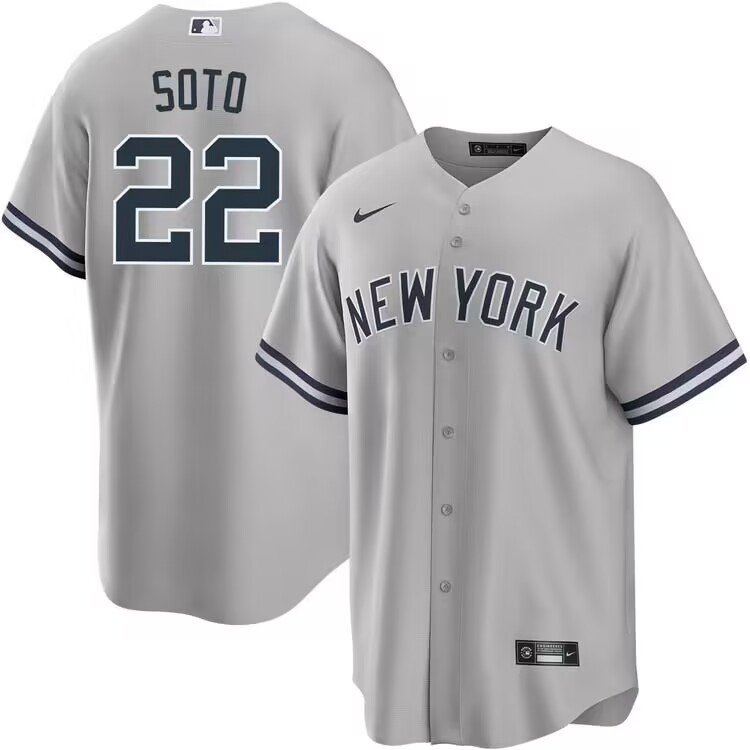 Men's New York Yankees #22 Juan Soto  Road Cool Base Jersey