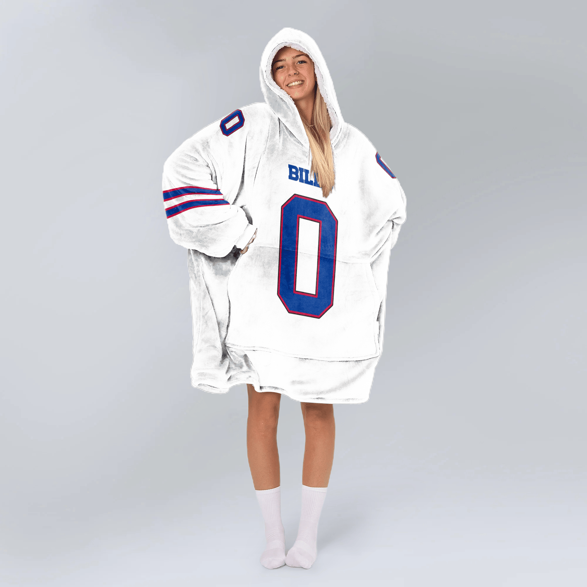 K.C 0 Buffalo Football Unisex Blanket Hoodie