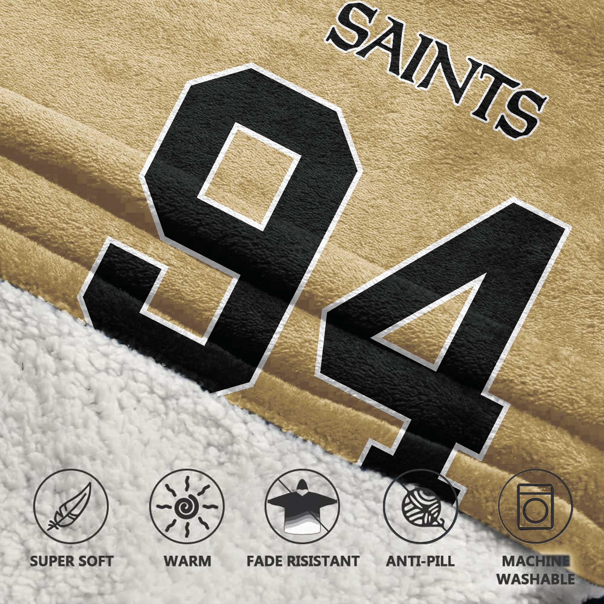 Adult C.J 94 New Orleans Football Unisex Blanket Hoodie