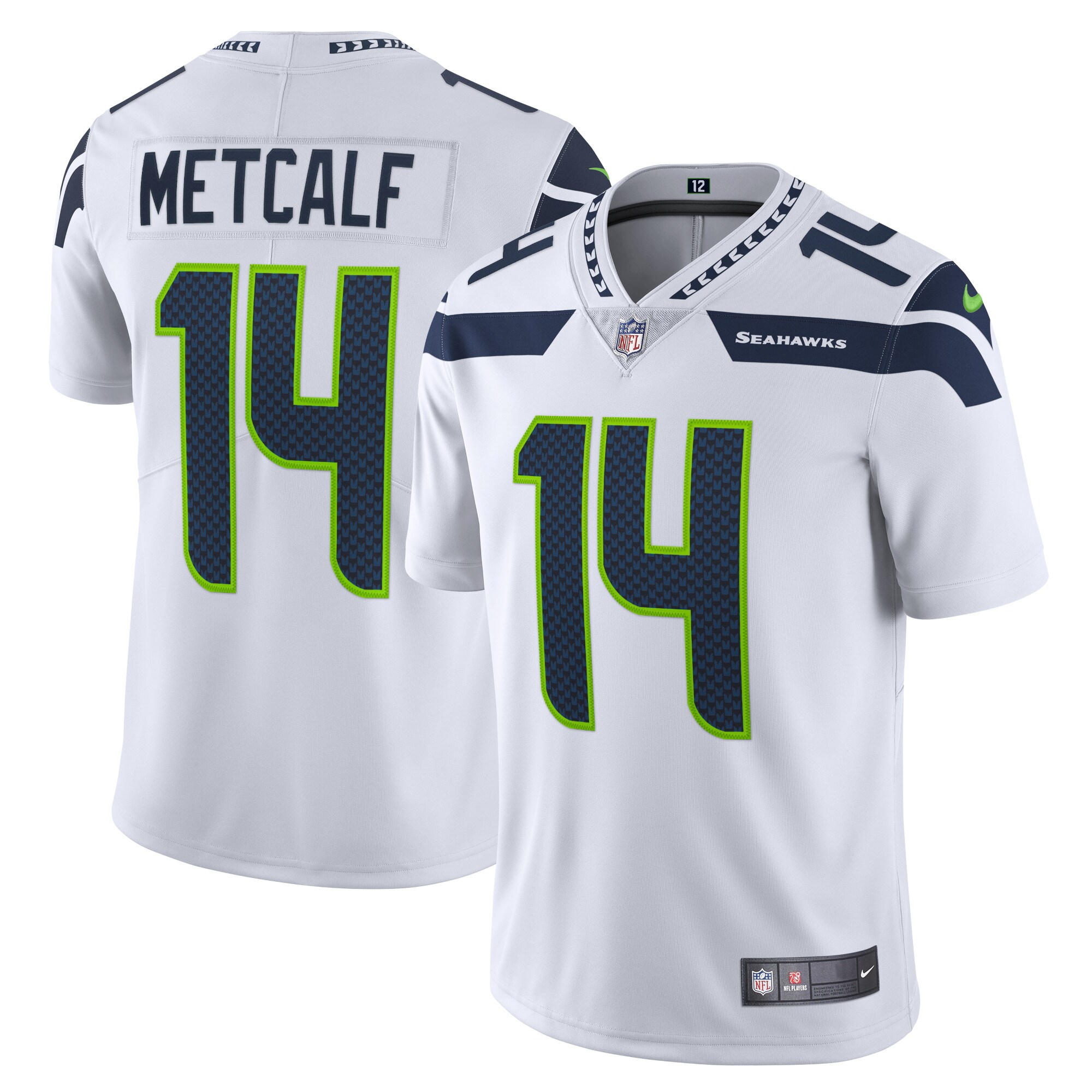 DK Metcalf Seattle Seahawks  Vapor Limited Jersey - White