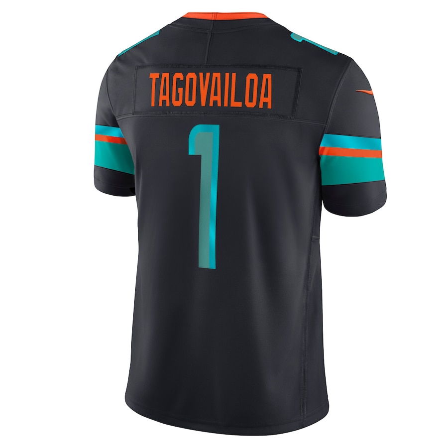 Tua Tagovailoa #1 Miami Dolphins 2025 Rivalries Collection Limited Jersey - Pitch Blue