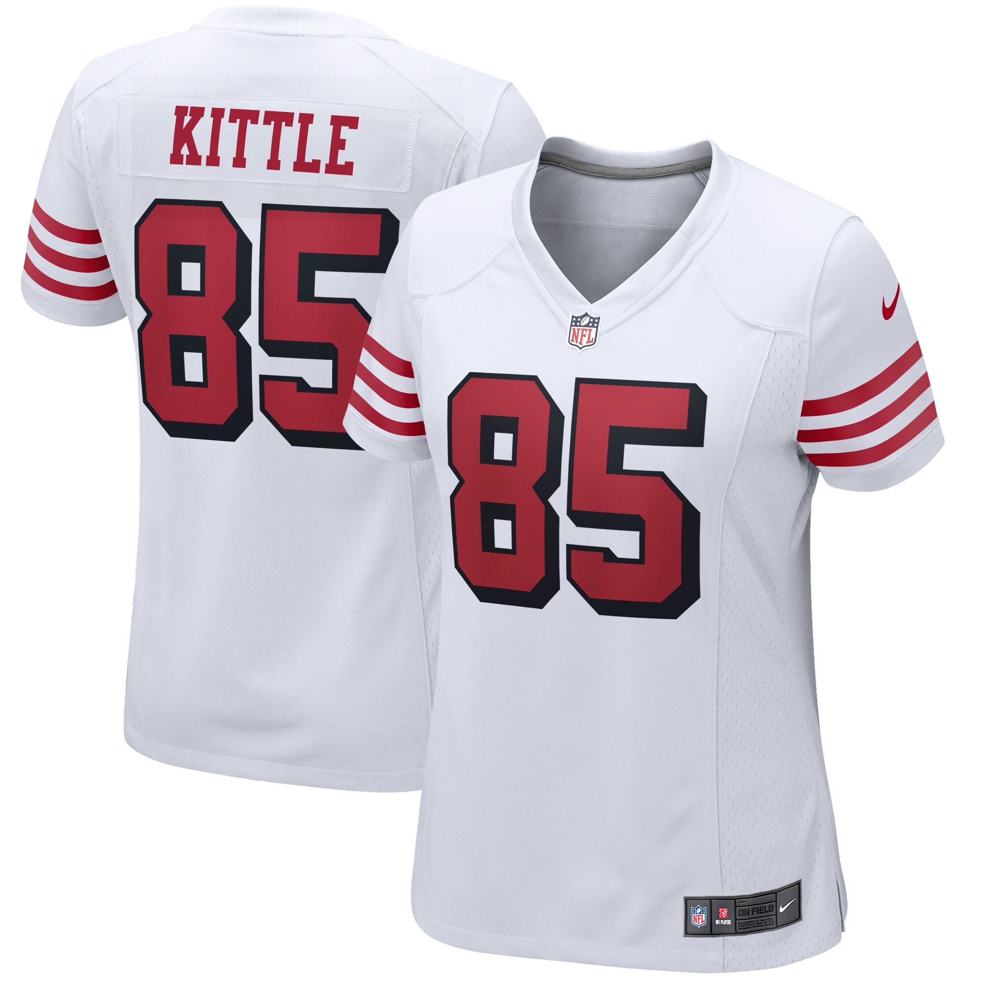 George Kittle San Francisco 49ers  Women's Alternate Game Player Jersey - White
