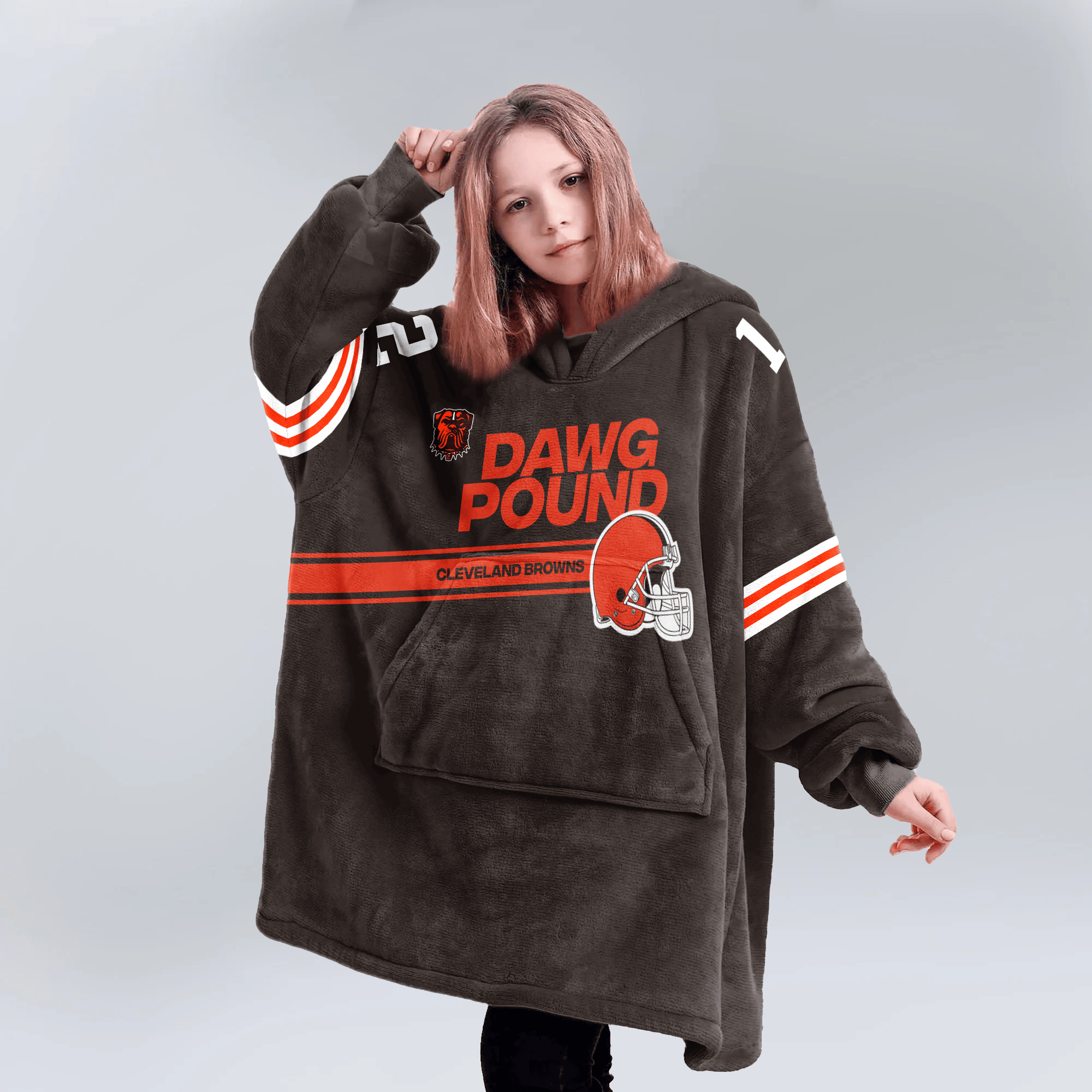 Dawg Pound Cleveland Football Unisex Blanket Hoodie