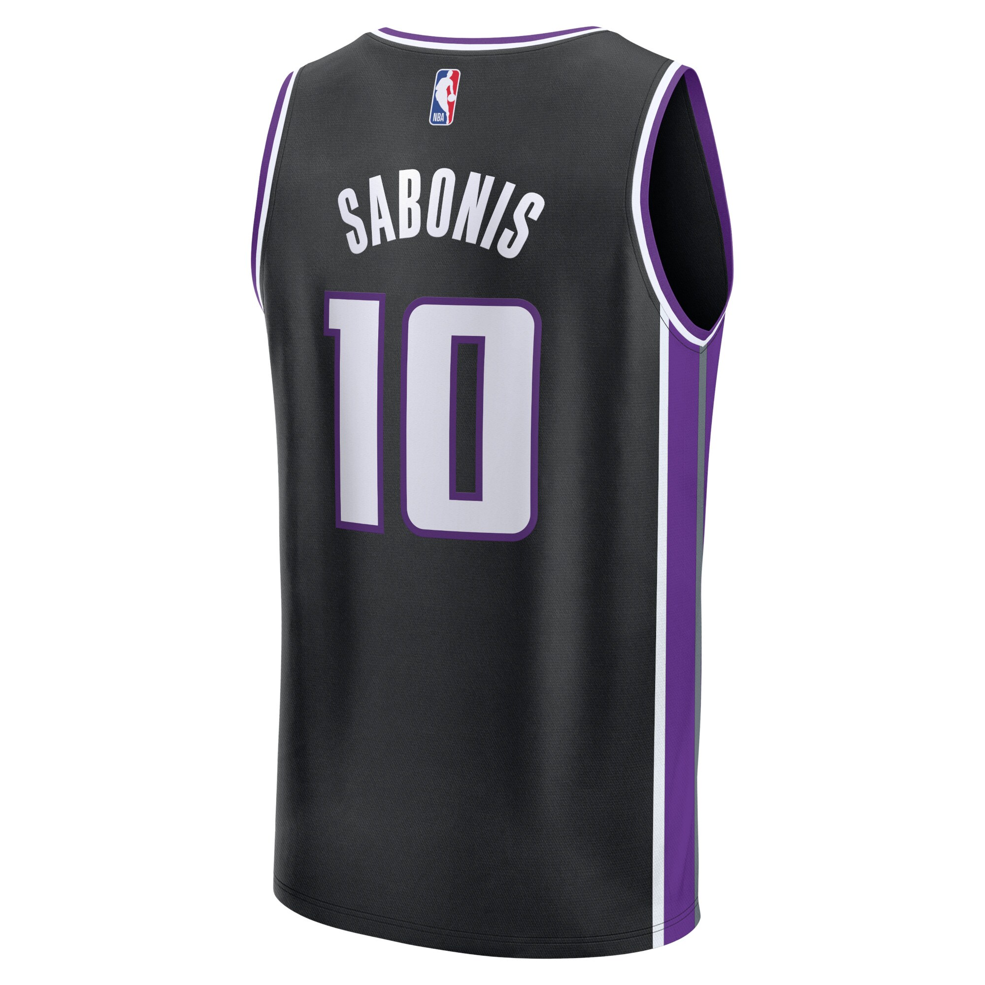 Men's Sacramento Kings Domantas Sabonis  Black 2023/24 Fast Break Replica Jersey - Icon Edition