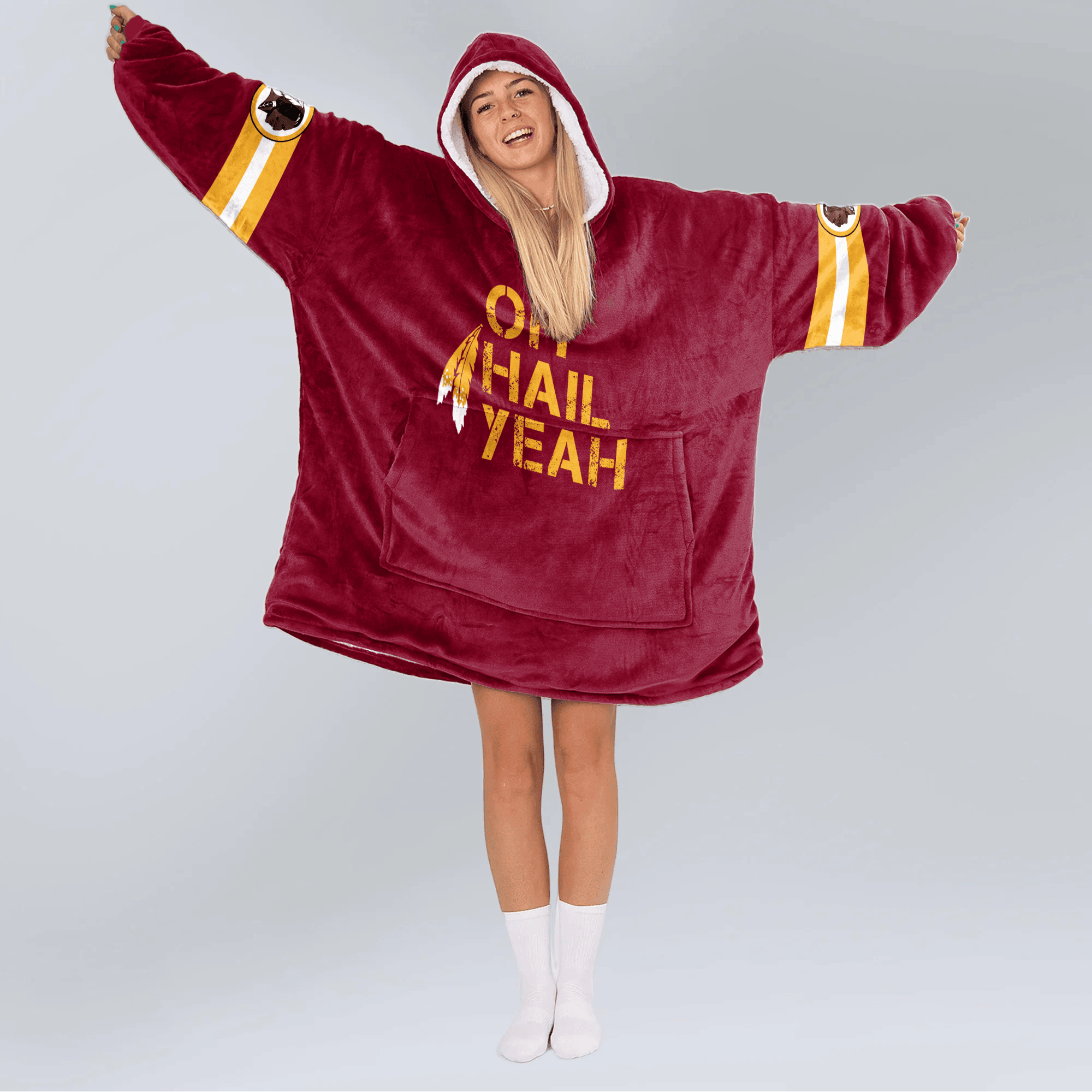 Adult J.D 5 Washington Football Unisex Blanket Hoodie