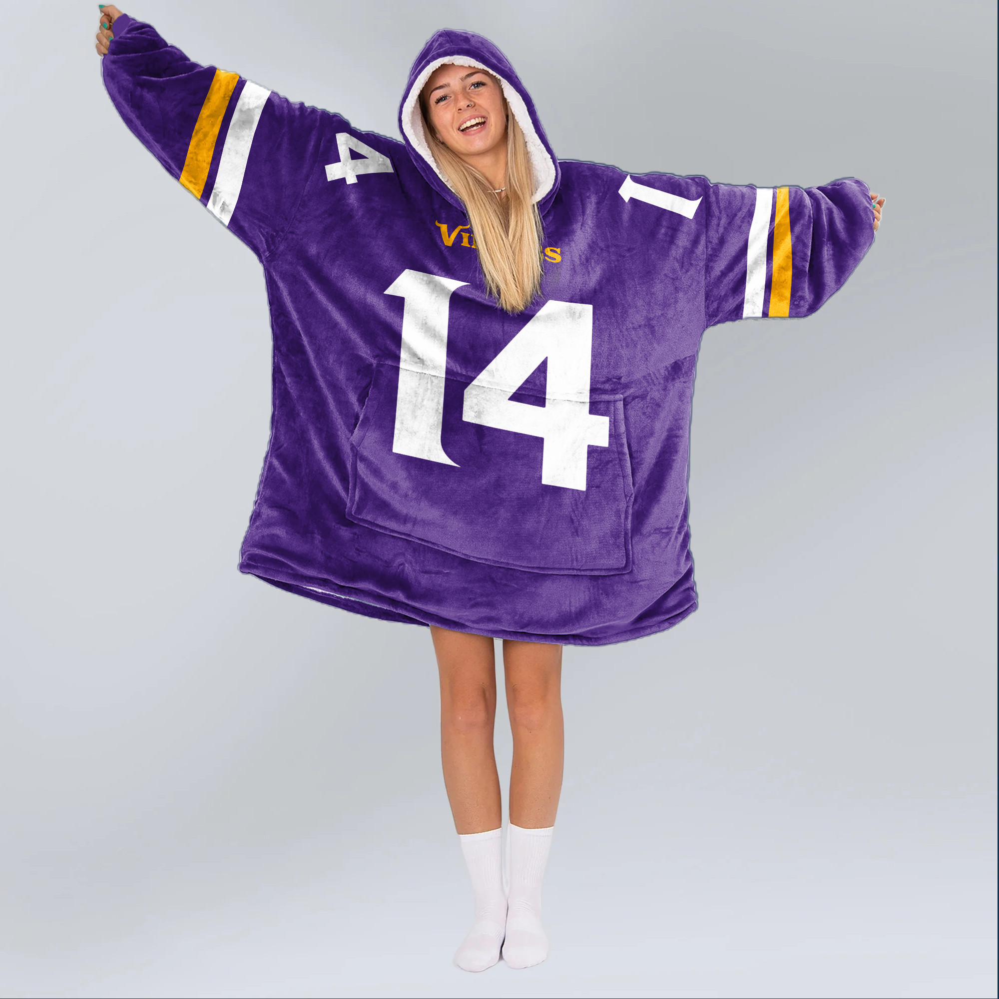 Adult SD 14 Minnesota Football Unisex Blanket Hoodie