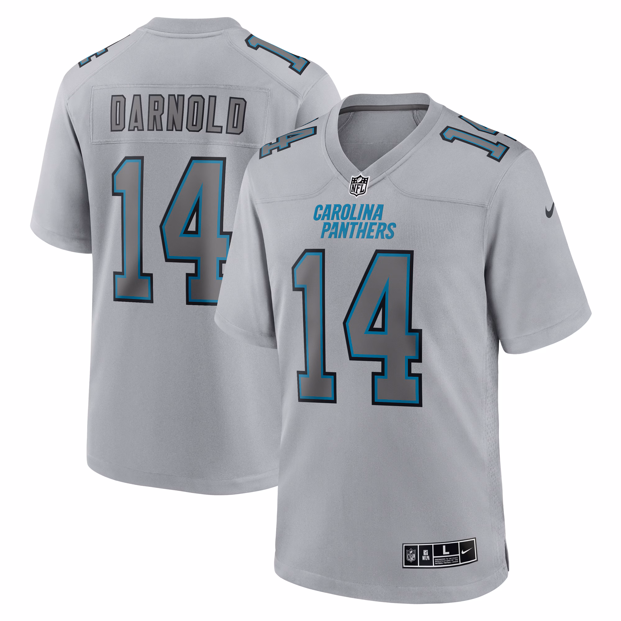 Sam Darnold Carolina Panthers Atmosphere Fashion Game Jersey - Gray