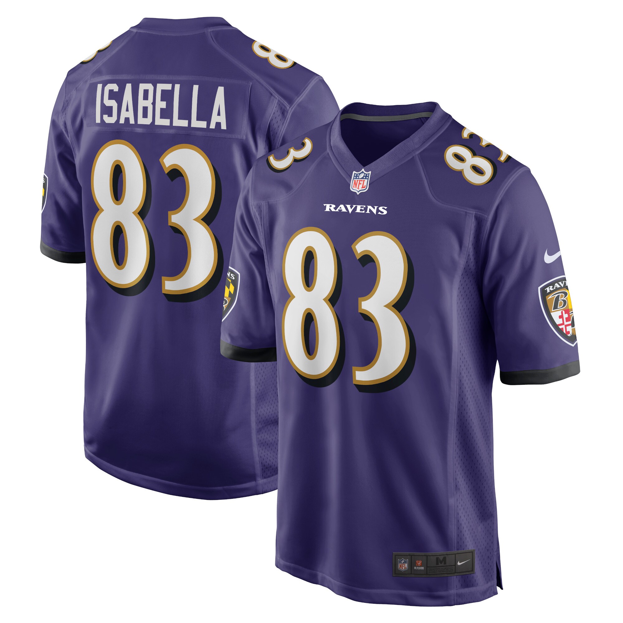 Andy Isabella Baltimore Ravens  Home Game Player Jersey - Purple