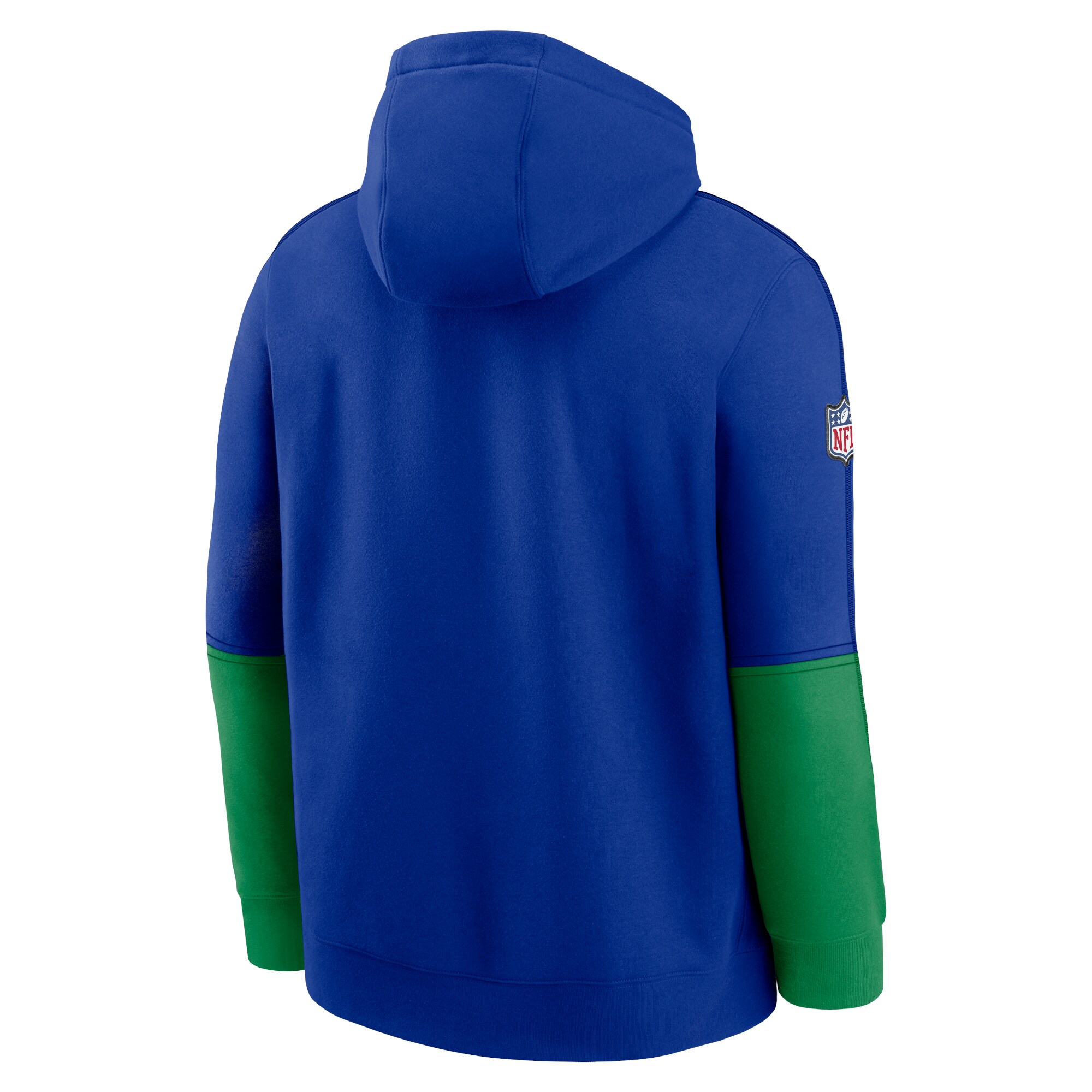 Seattle Seahawks  Throwback Logo Club Tri-Blend Pullover Hoodie - Royal