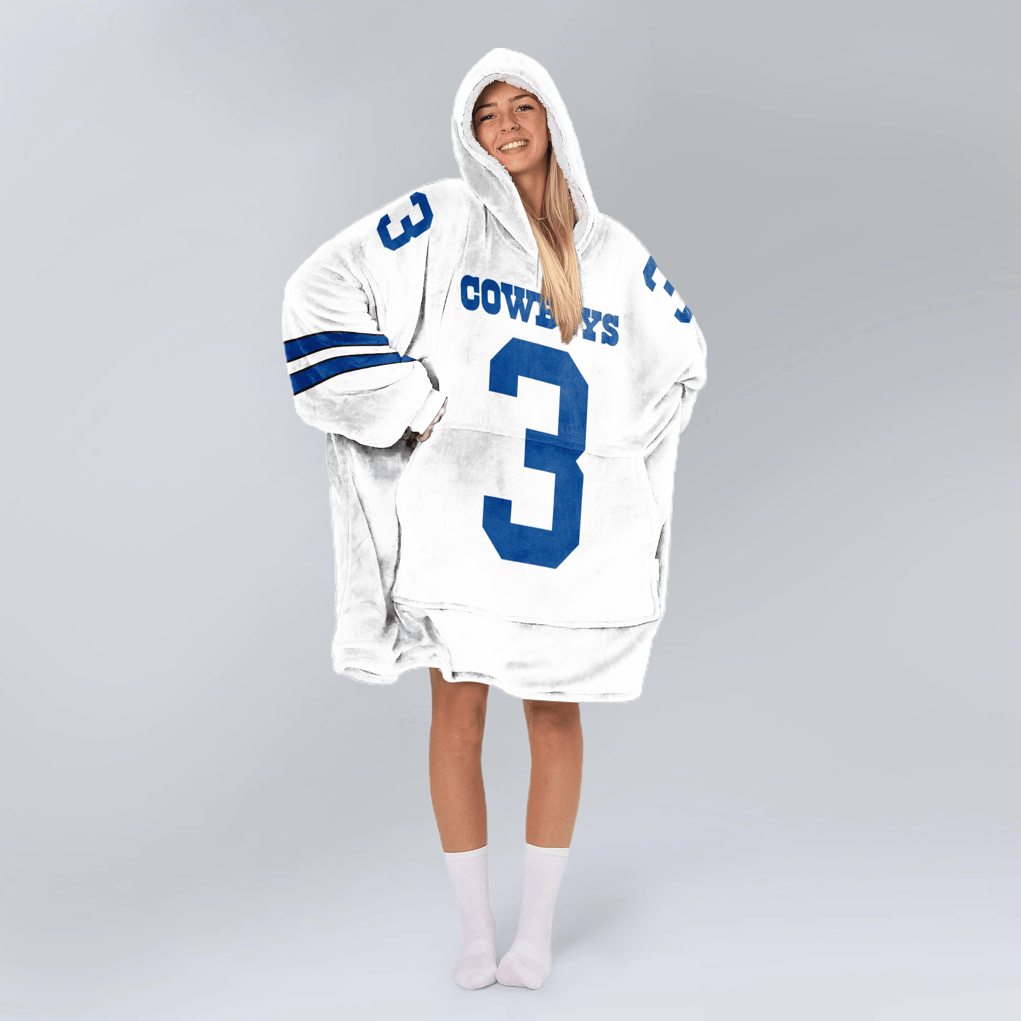 Adult G.P 3 Dalllas Football Unisex Blanket Hoodie