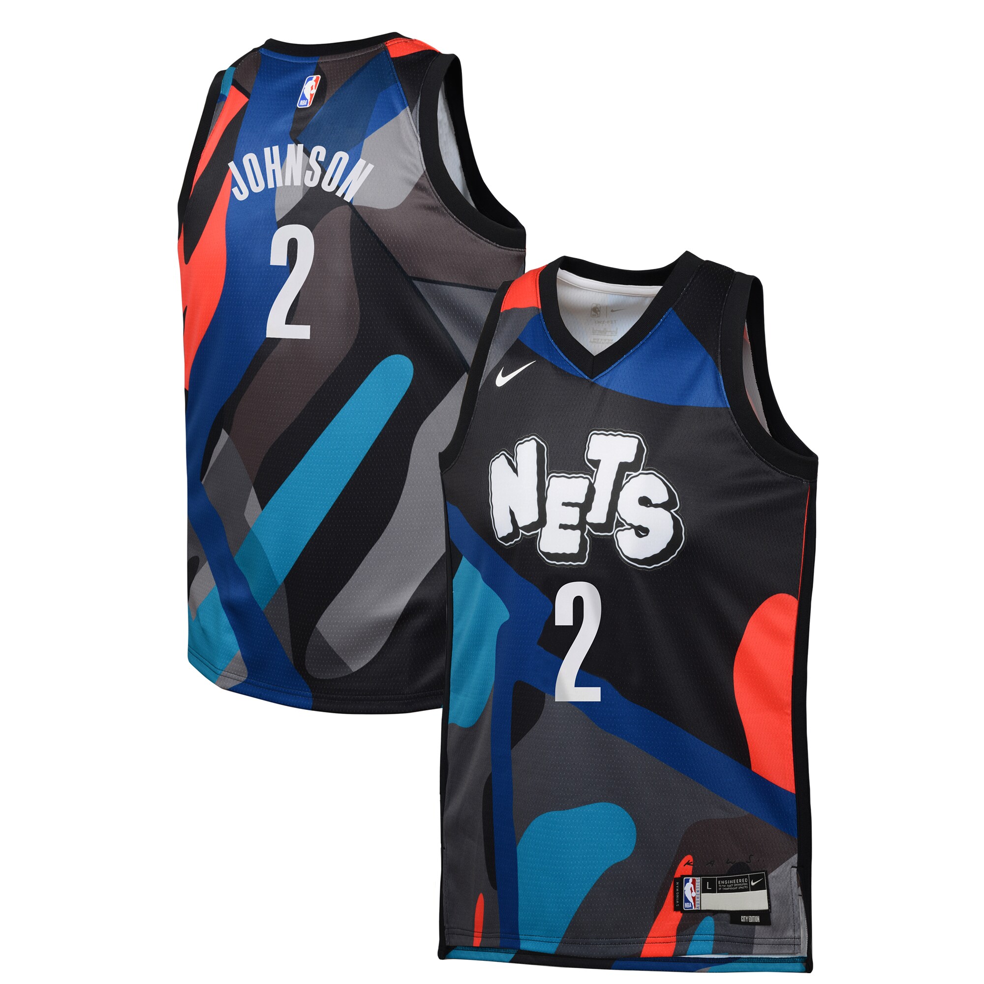Youth Brooklyn Nets Cameron Johnson  Black 2023/24 Swingman Replica Jersey - City Edition