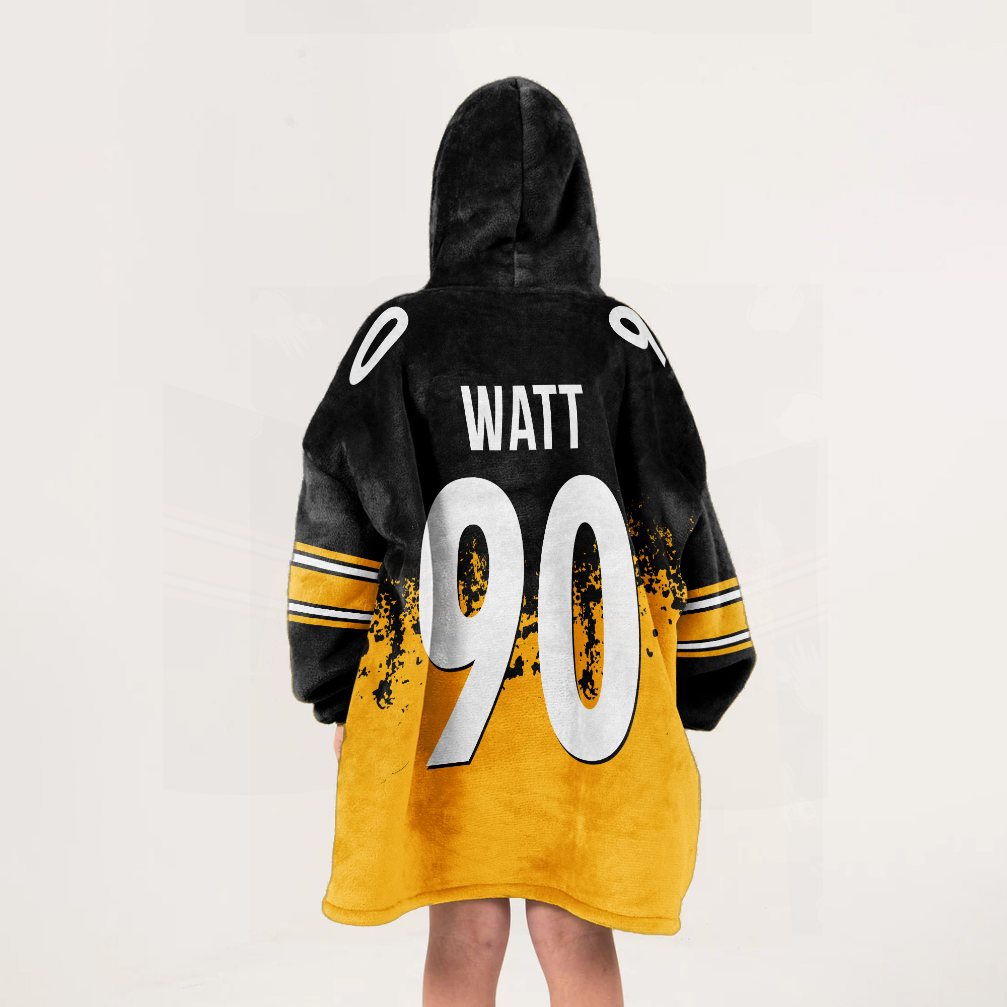 Adult 90 Pittsburgh Football Unisex Blanket Hoodie