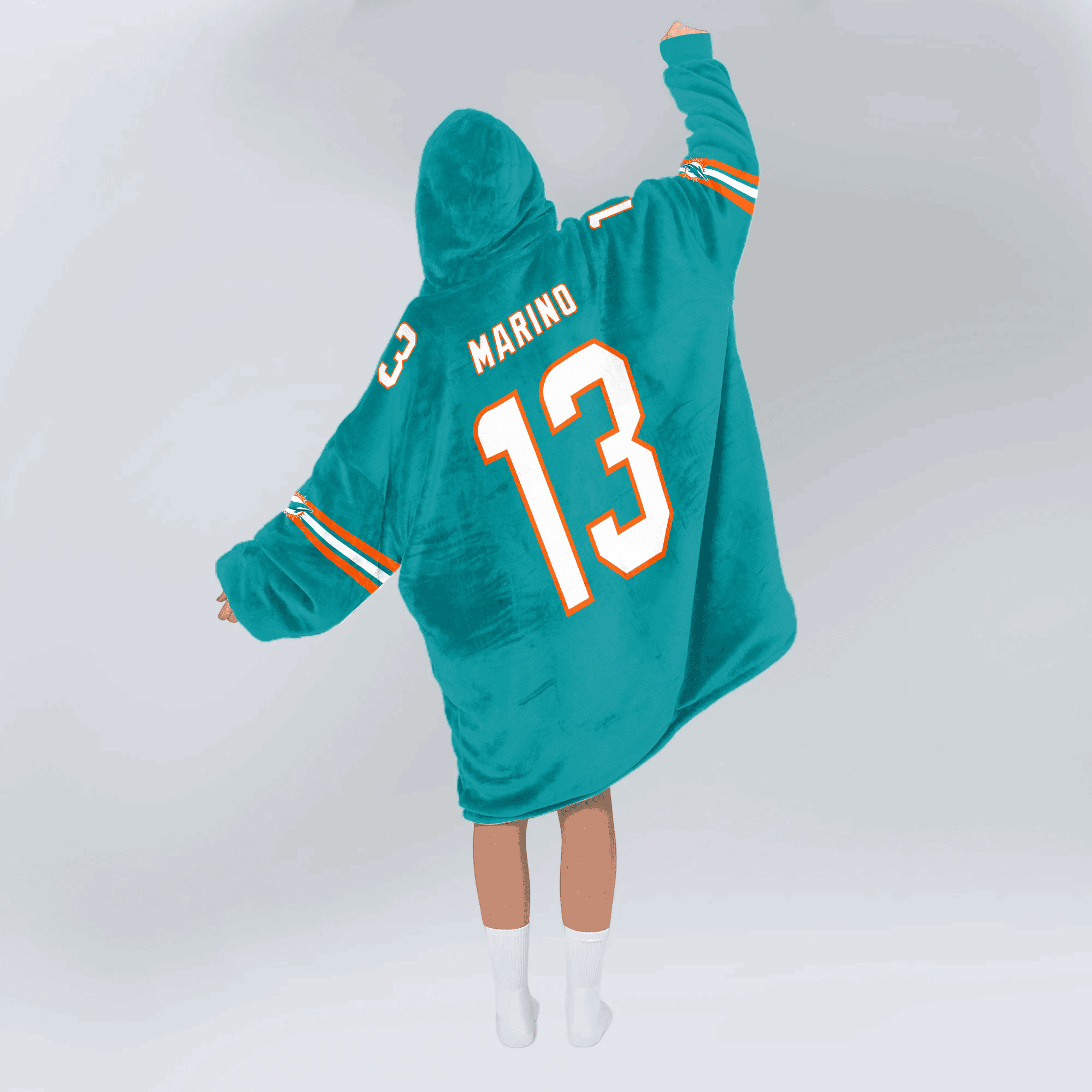 Adult 13 Miami Football Unisex Blanket Hoodie