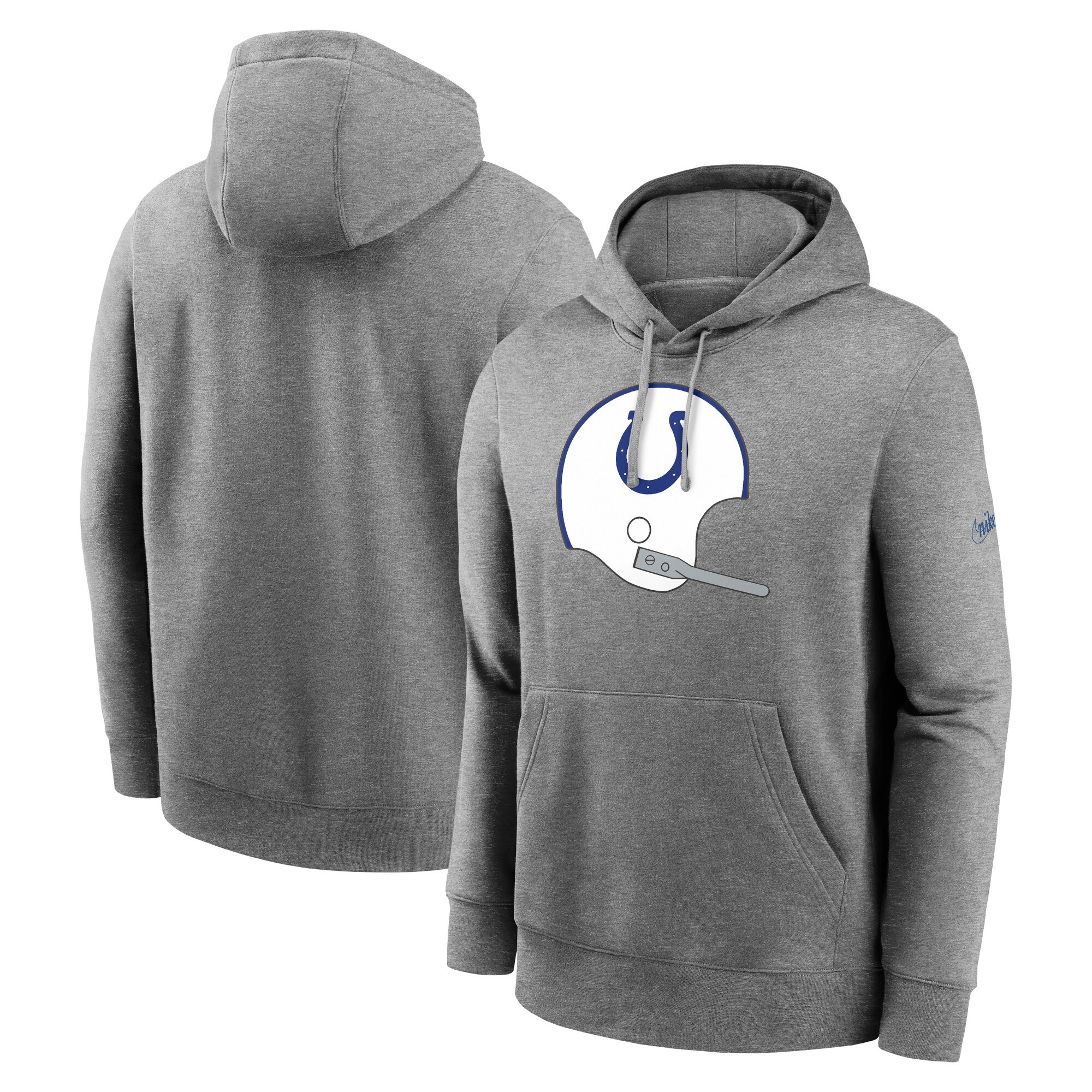 Indianapolis Colts Rewind Club Pullover Hoodie - Heather Charcoal