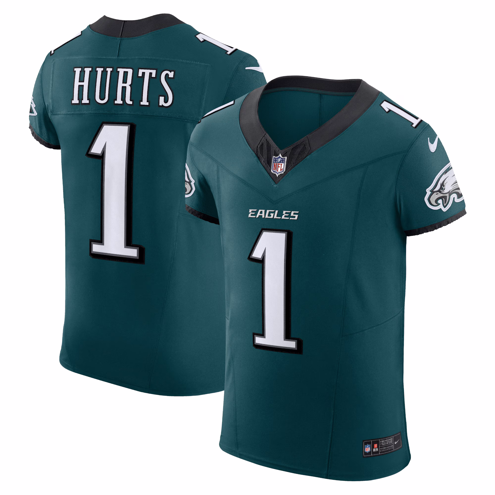 Jalen Hurts Philadelphia Eagles #1  Alternate Vapor F.U.S.E. Elite Jersey - Black
