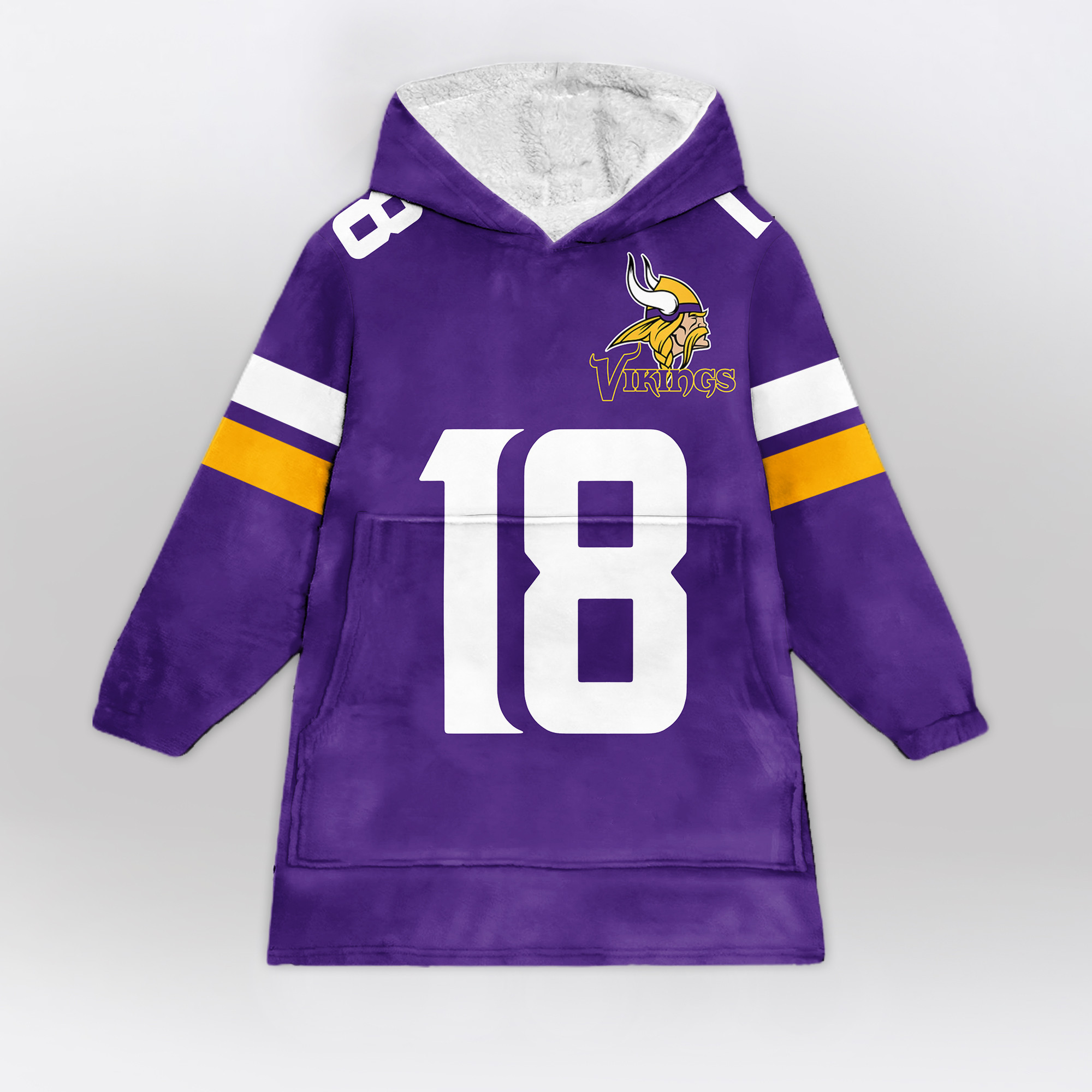 Adult JJ 18 Minnesota Football Unisex Blanket Hoodie