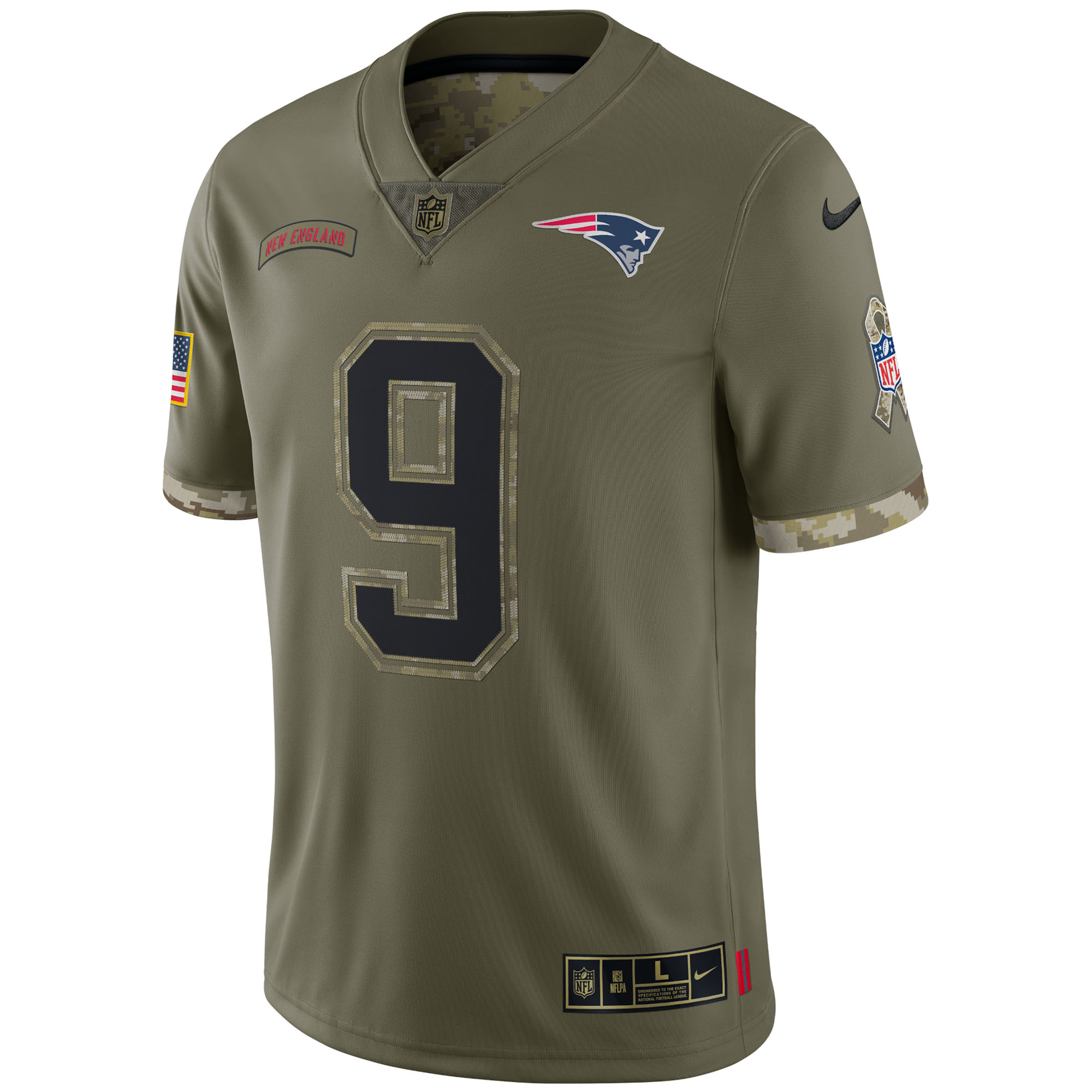 Matthew Judon New England Patriots  2022 Salute To Service Limited Jersey - Olive