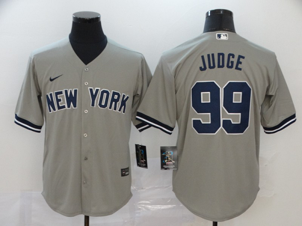 Men's New York Yankees #99 Aaron Judge Gray Stitched MLB Cool Base  Jersey