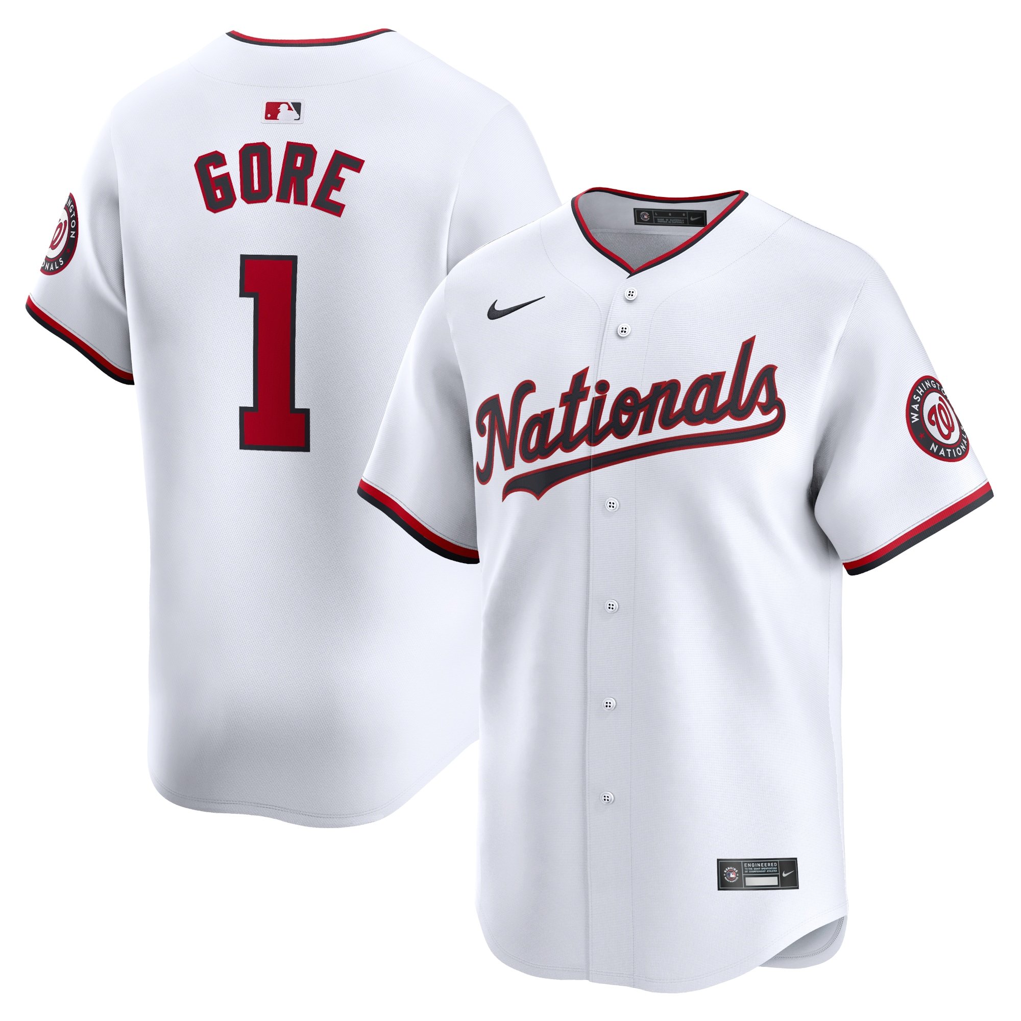 Men's Washington Nationals MacKenzie Gore  White Home Limited Player Jersey