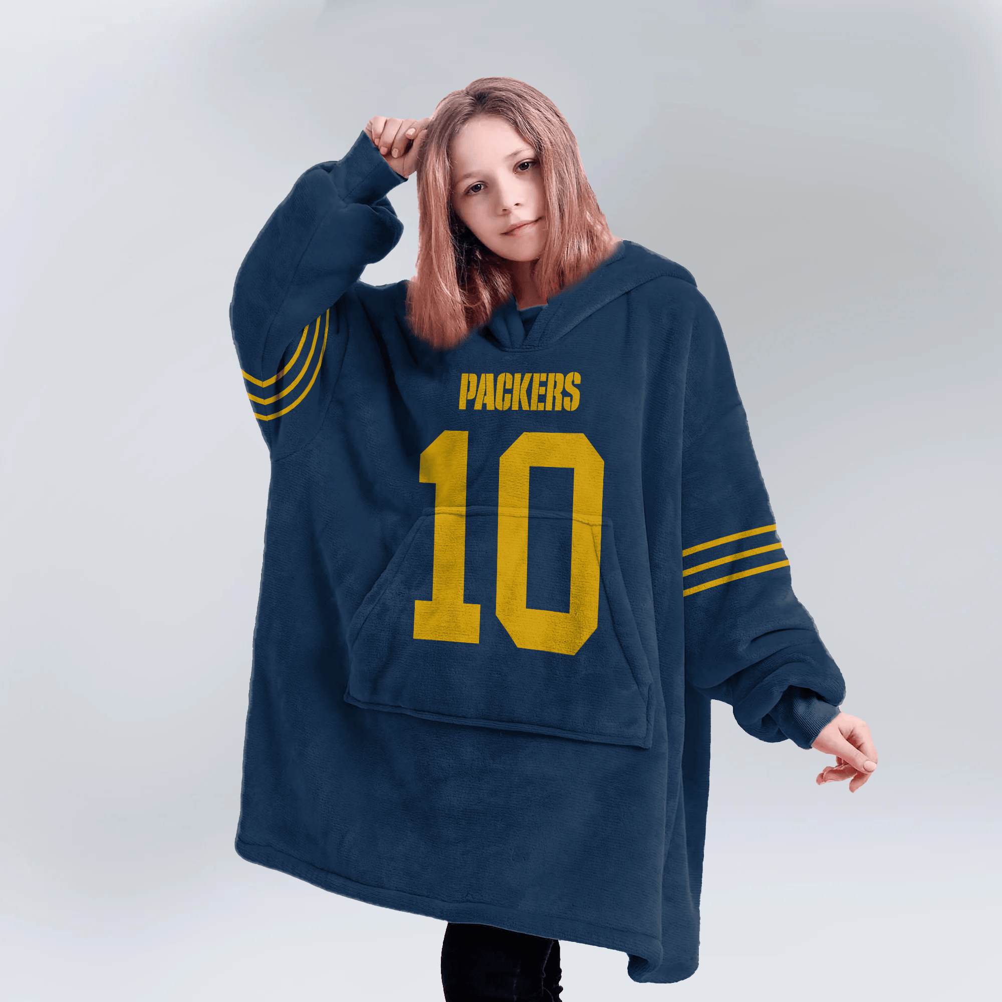 Kid J.L 10 Green Bay Football Unisex Blanket Hoodie