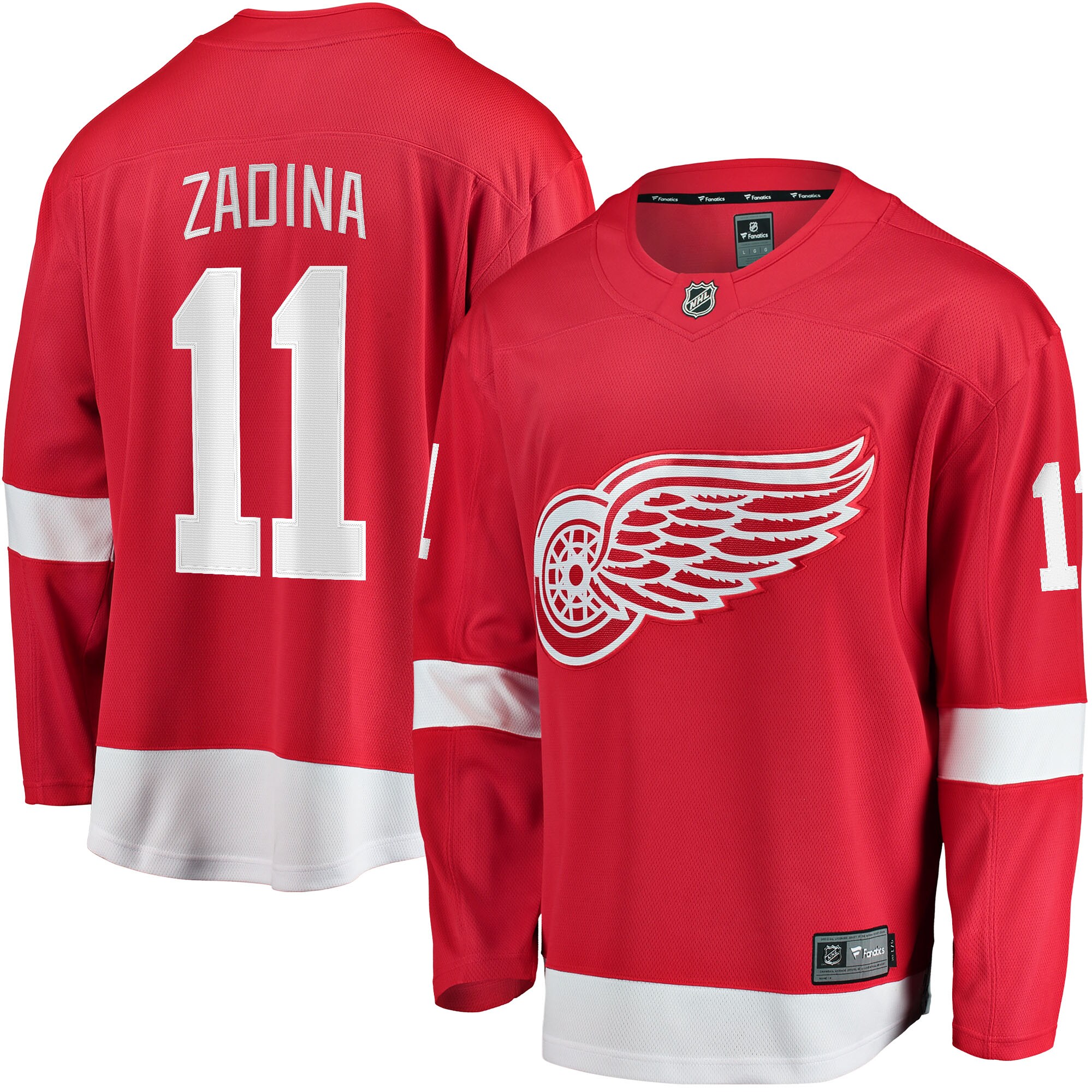 Filip Zadina Detroit Red Wings Home Breakaway Player Jersey - Red