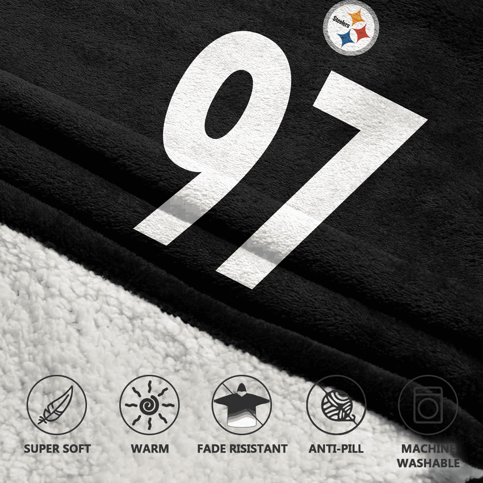 Kid 97 Pittsburgh Football Unisex Blanket Hoodie
