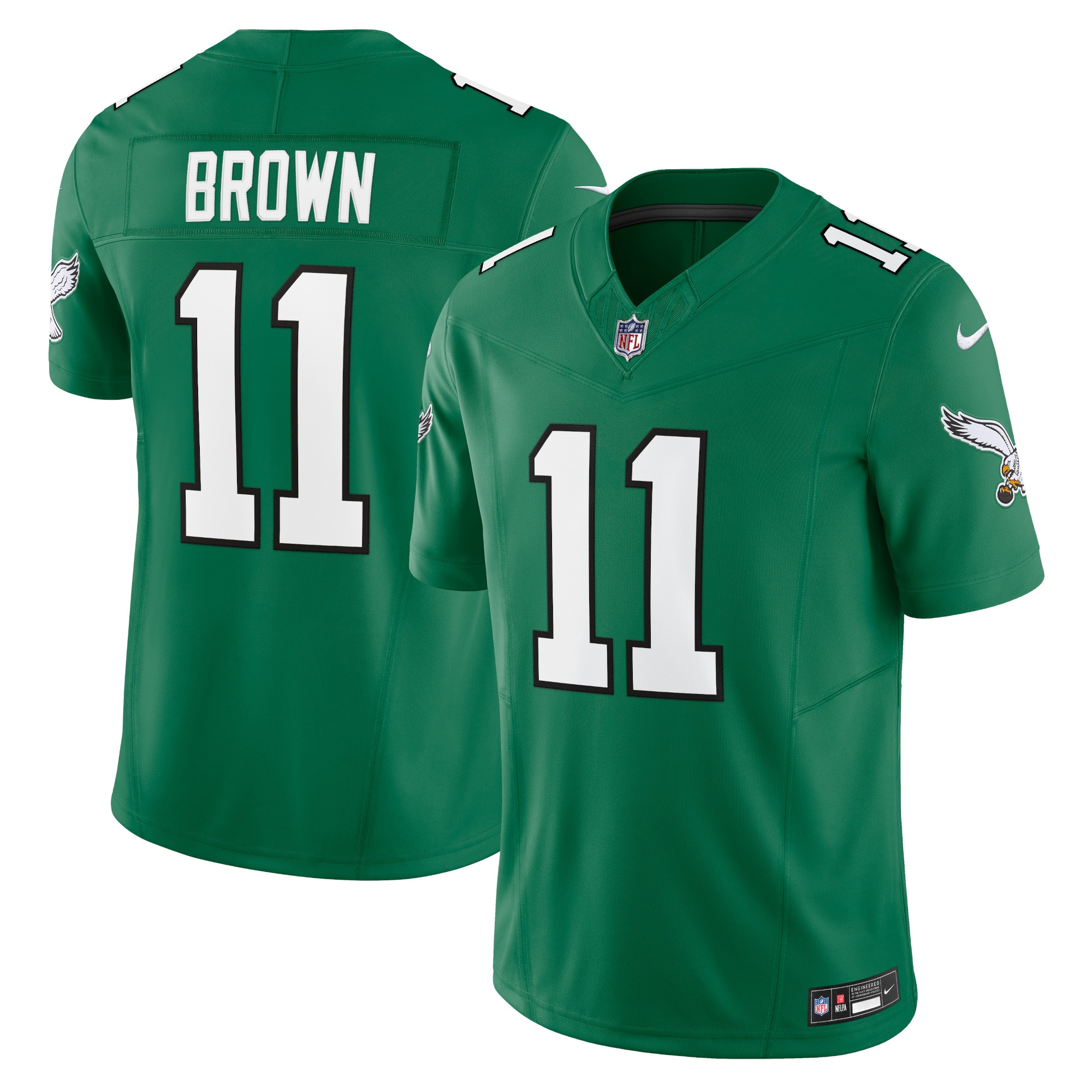 A.J. Brown #11 Philadelphia Eagles  Alternate Vapor F.U.S.E. Limited Jersey - Kelly Green