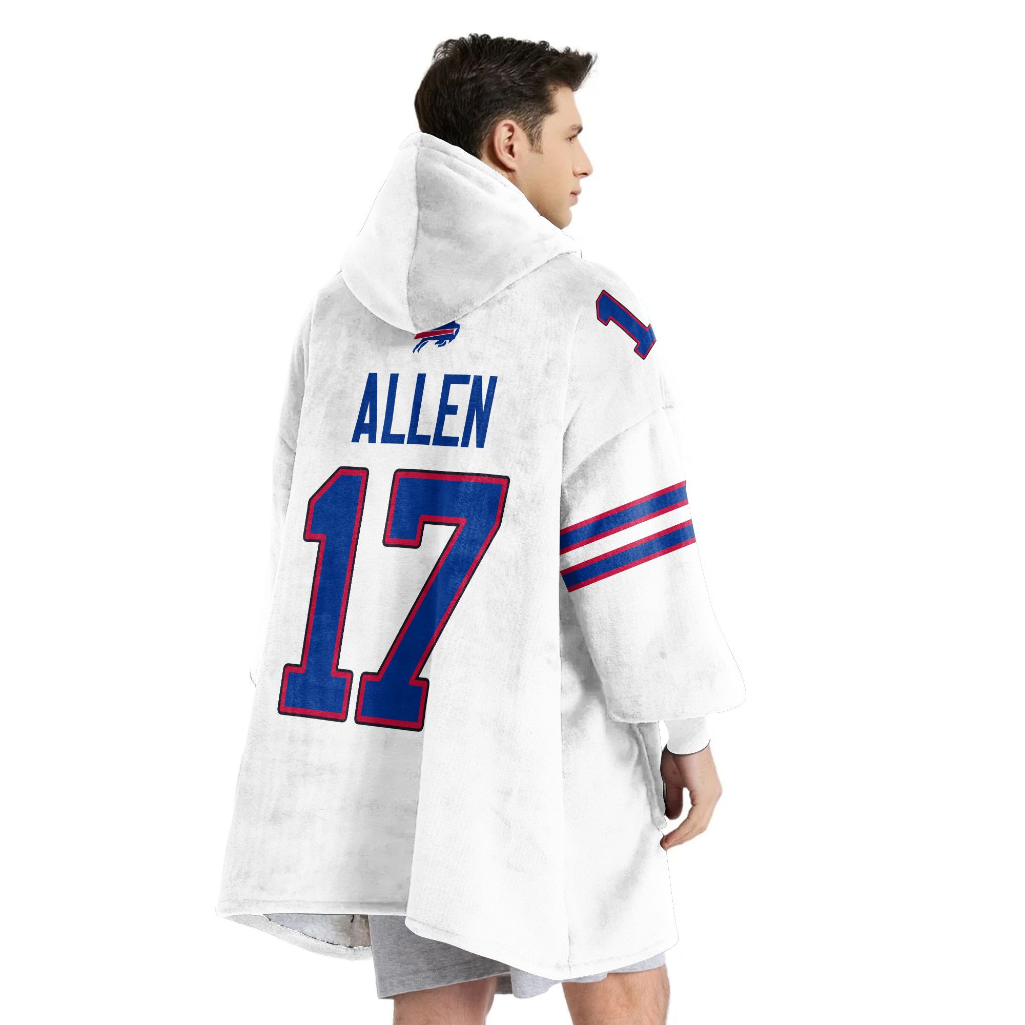 Adult Captain J.A 17 Buffalo Football Unisex Blanket Hoodie