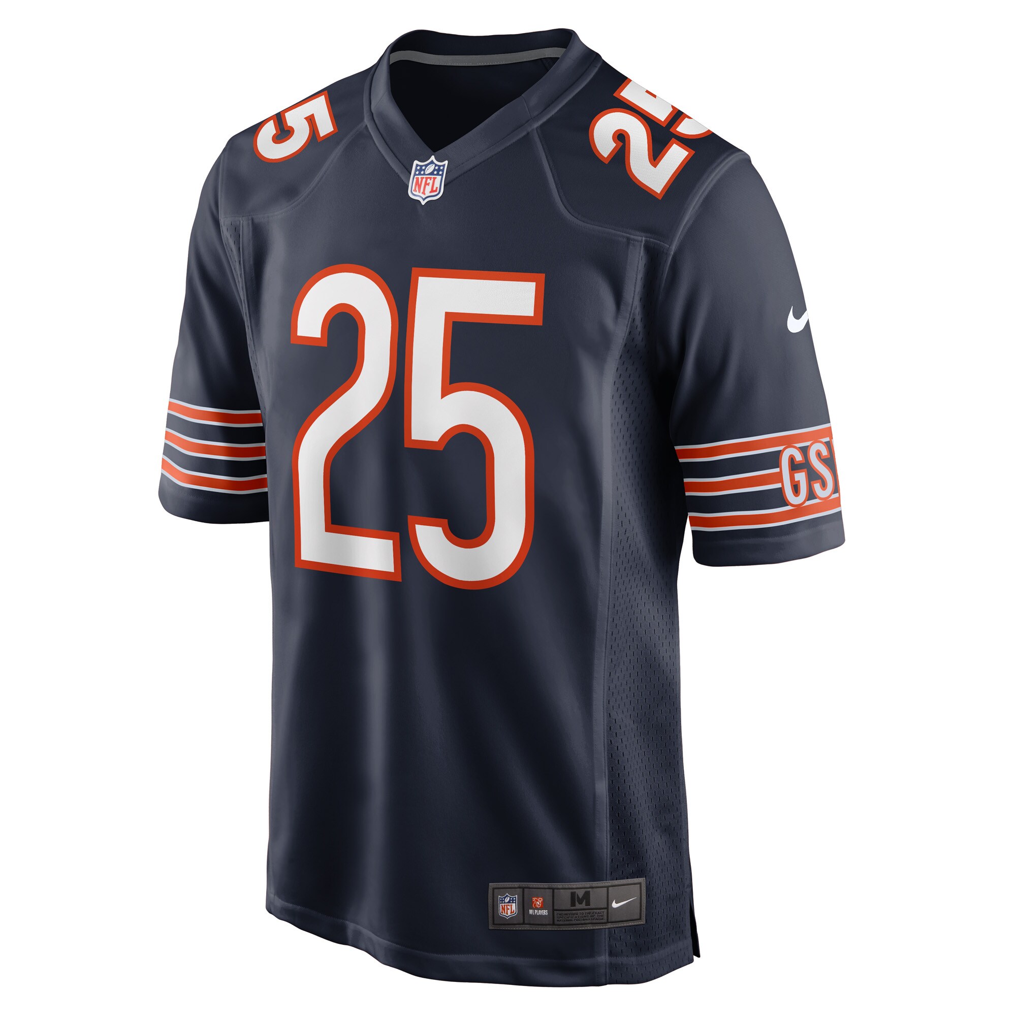 Trestan Ebner Chicago Bears  Game Player Jersey - Navy